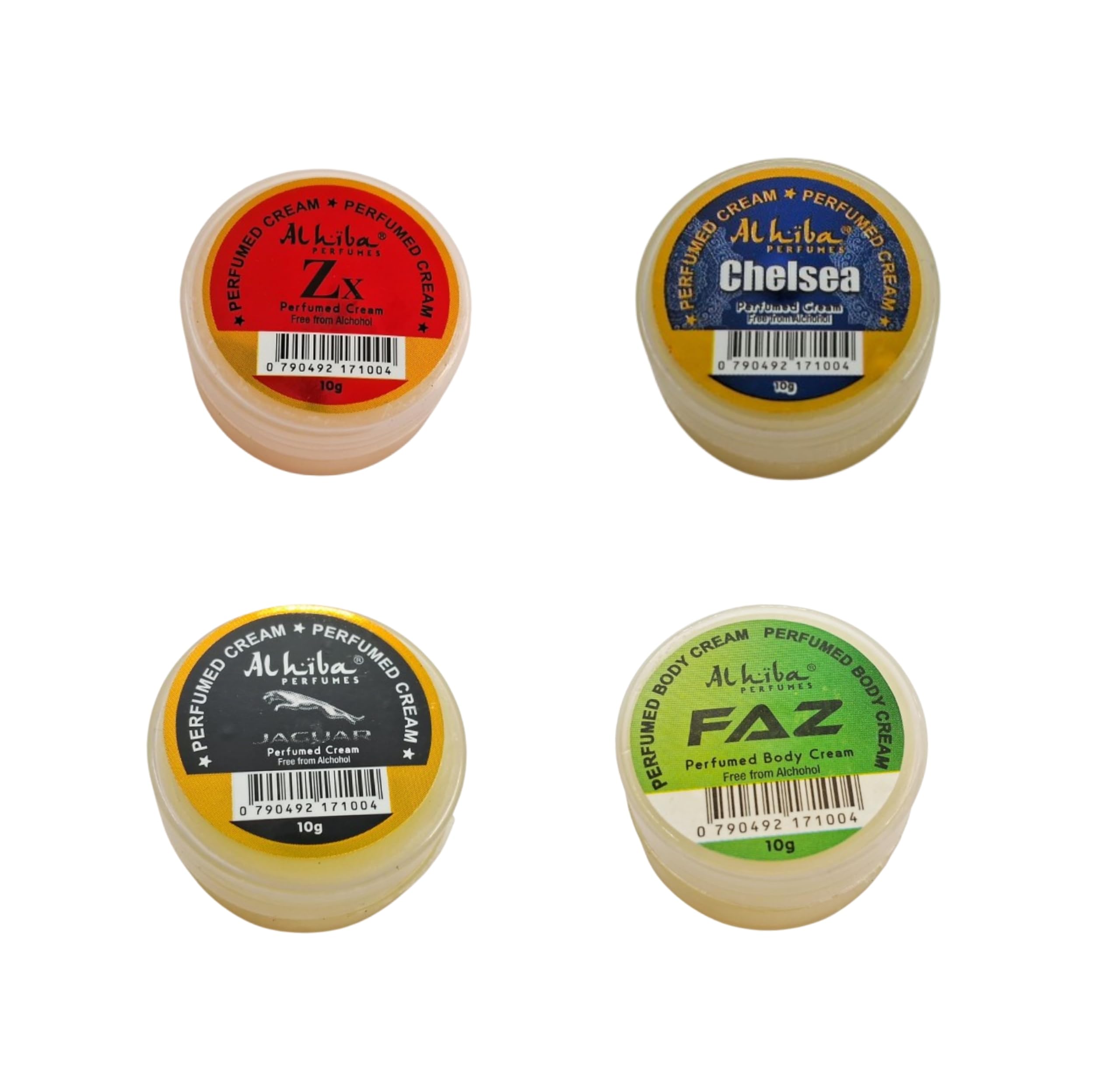 Buy Alhiba Perfumed Cream | Zx, Chelsea, Jaguar & Faz (10gx4) Pack