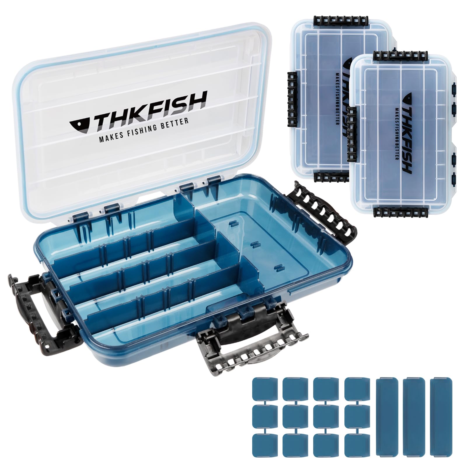 THKFISH Caja de Aparejos de Pesca Caja de Cebo Flotante Impermeable para Paletas de Aparejo de Pesca 3600-2pcs