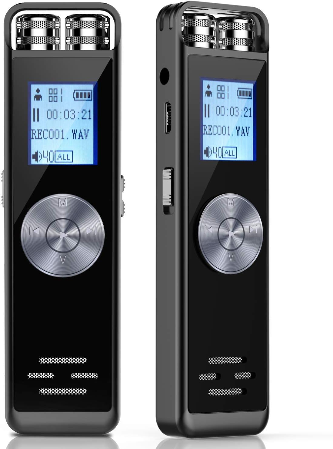 Digital Voice Recorder,TENSAFEE 16GB Activated Sound Audio Recorder Dictaphone,Portable HD USB digital Recorder with Double Microphone Support TF Card 32G Expand for Lectures/Meetings/Interviews/Class