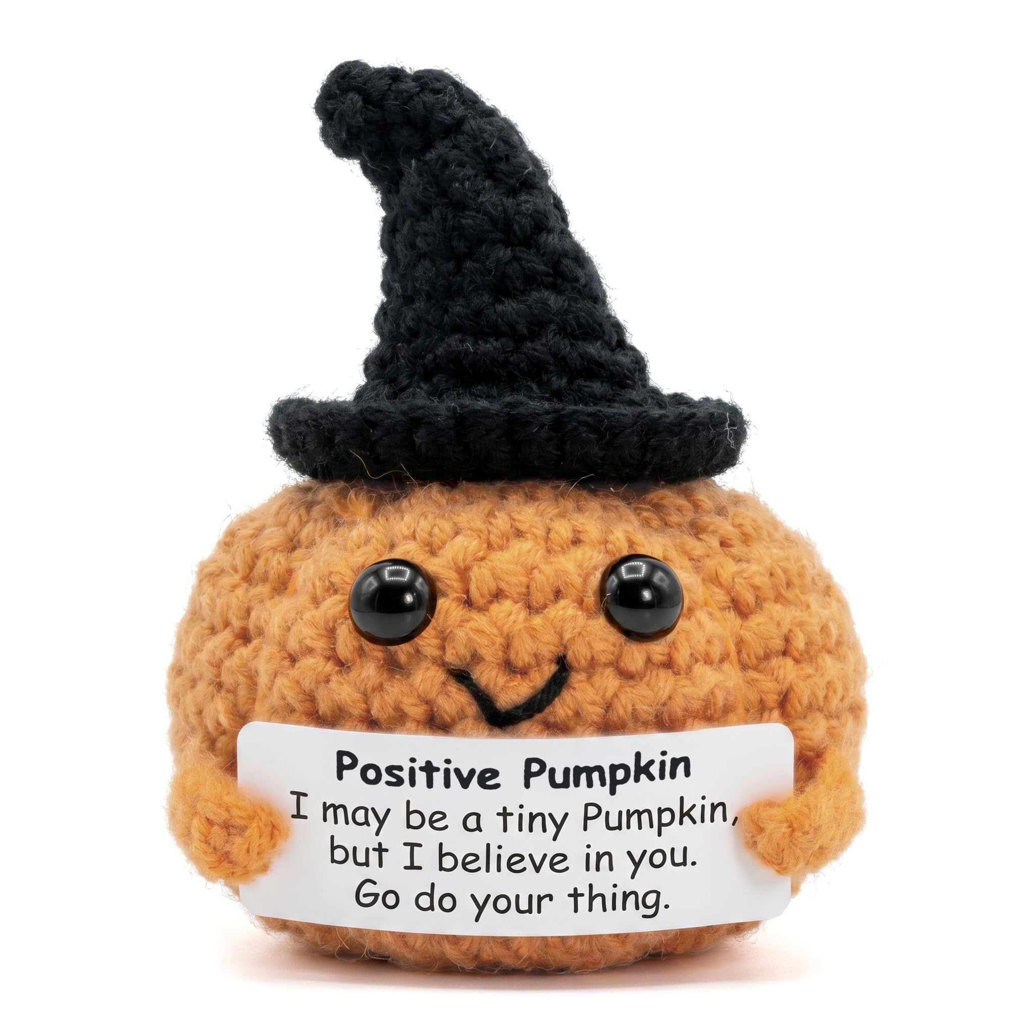 Positive Crochet Halloween Pumpkin Decorations Plush Autumn Ornament Gifts