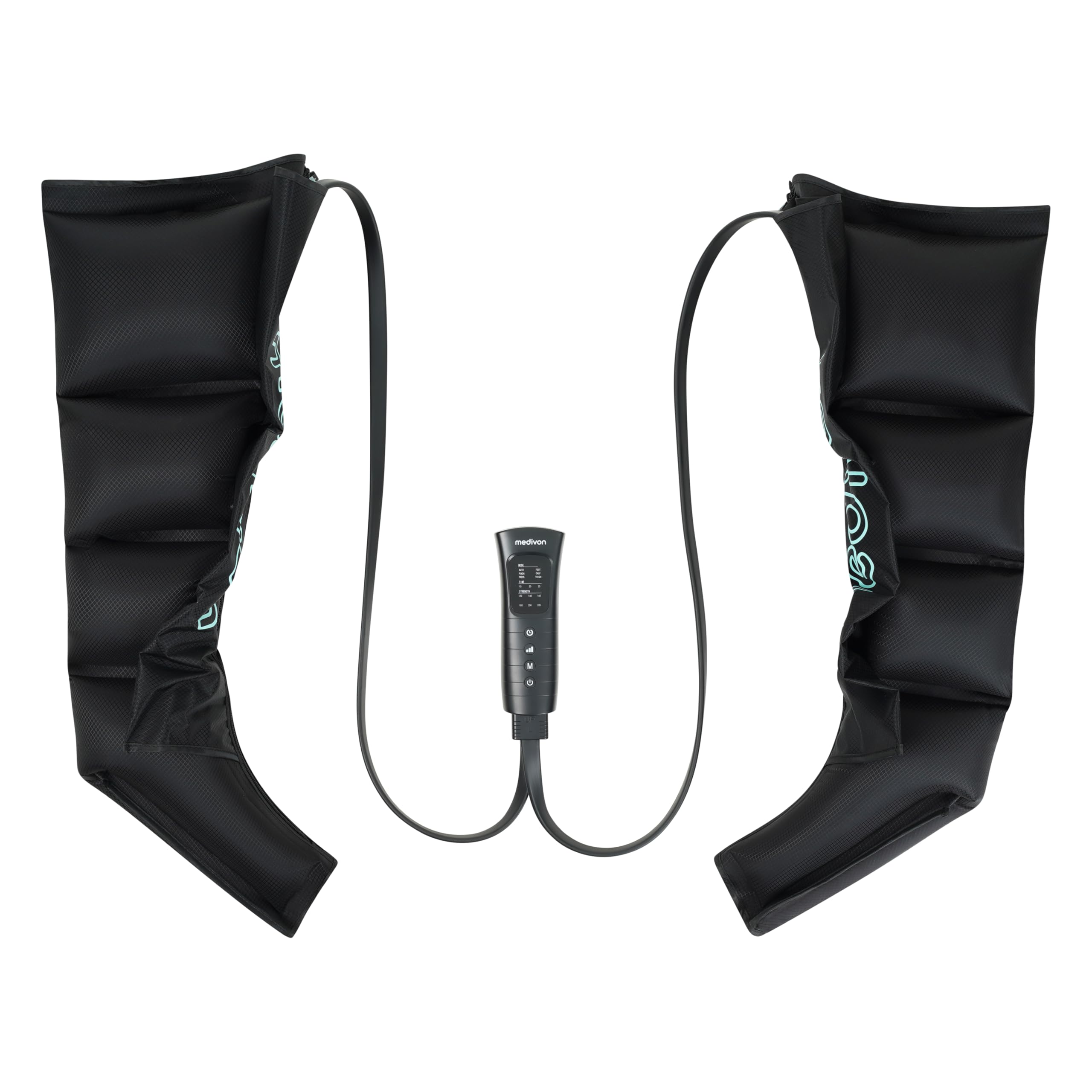 Medivon - Stivali pressoterapia massaggio compressione aria drenaggio linfatico - Recupero sportivo Gambe pesanti - 6 livelli intensità timer integrato