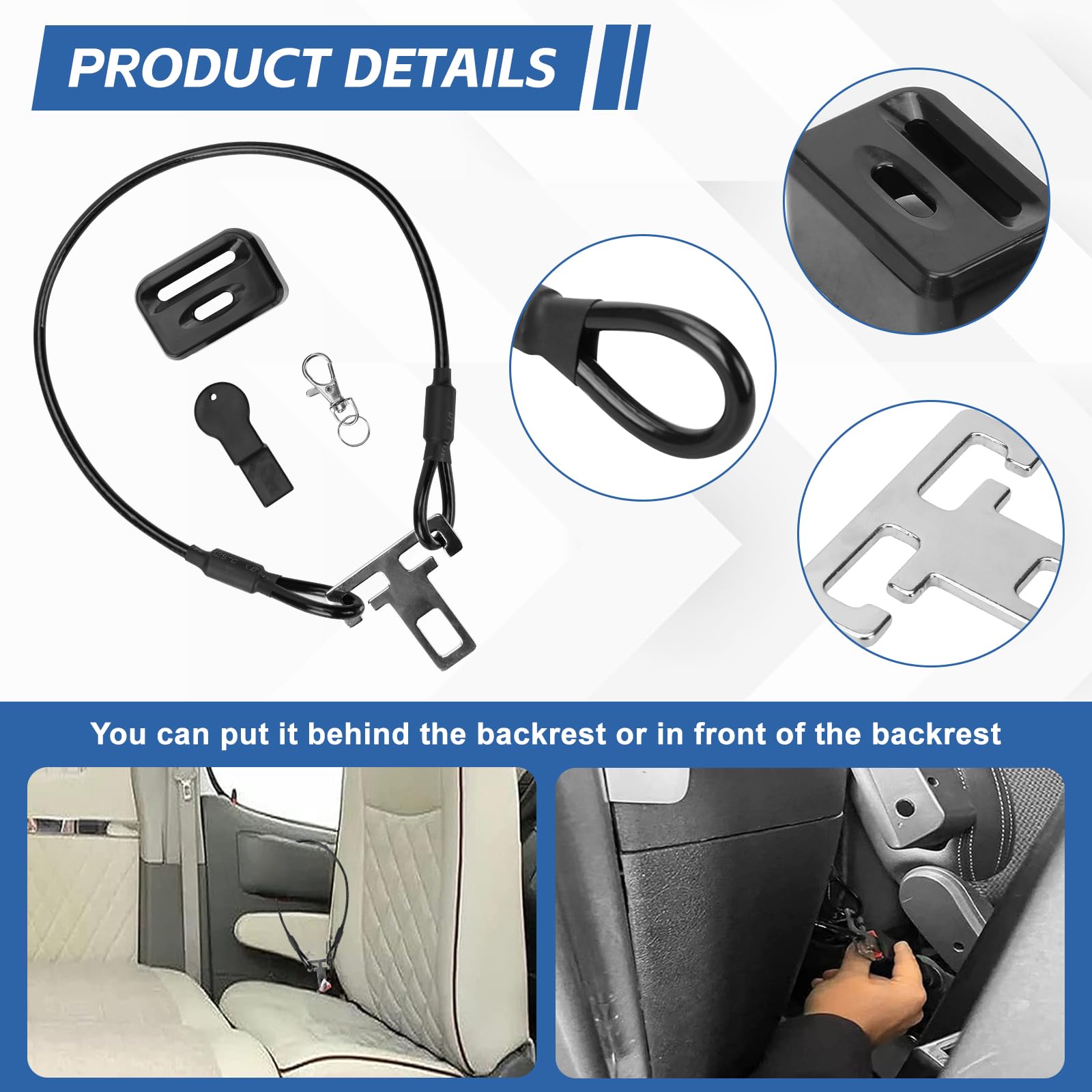 2 Pcs Protection Antivol Camping, Accessoires Antivol Camping, Protection Anti-effraction pour Caravanes, Camping-cars, Camionnettes, Véhicules Utilitaires