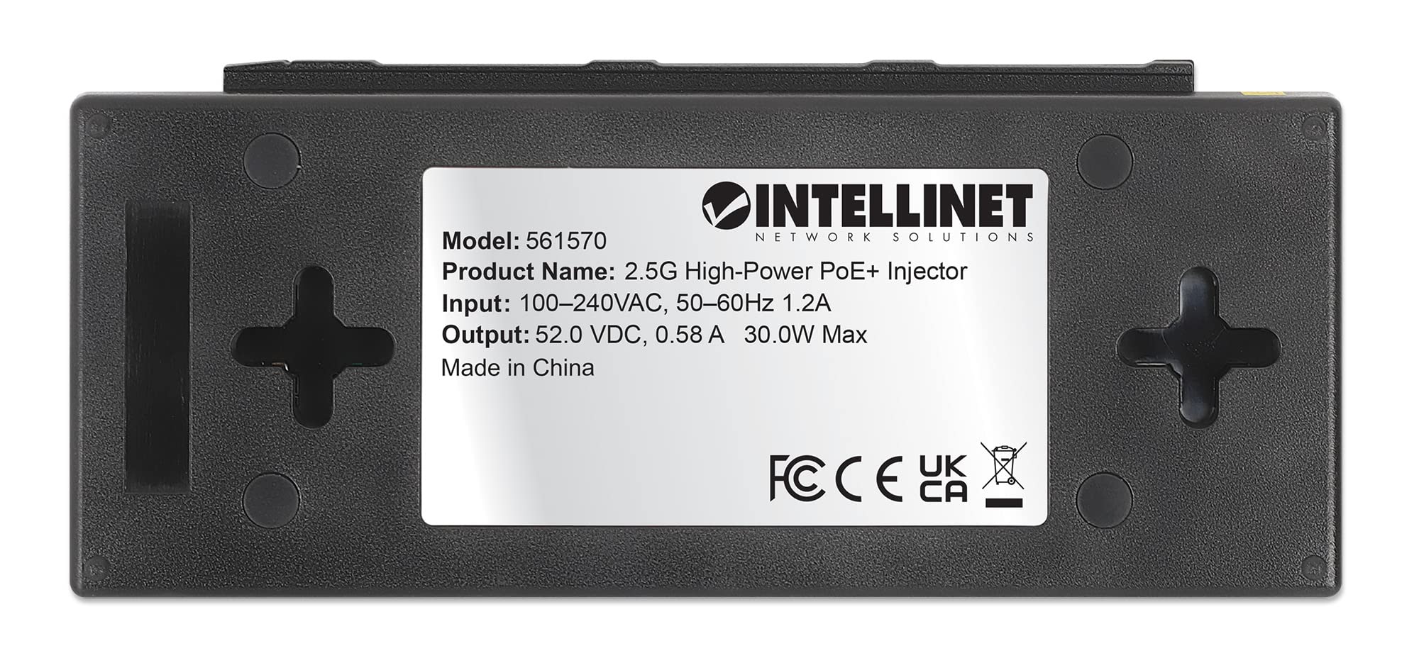 Intellinet 561570 Injecteur Poe+ High Power 2,5 G 30 W Noir