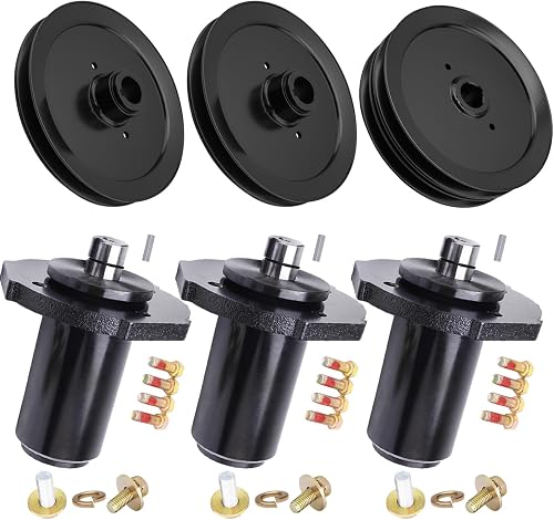 60 Inch Mower Spindle Kit Fit for Ariens Apex 60, Pro Turn 260 Z60 460 ZX60, Zenith 60, Gravely ZT HD 60 Lawn Mower Includes (3) 59202600 59225700 Spindle (1) 07346600 Pulley(2) 07345900 Pulley