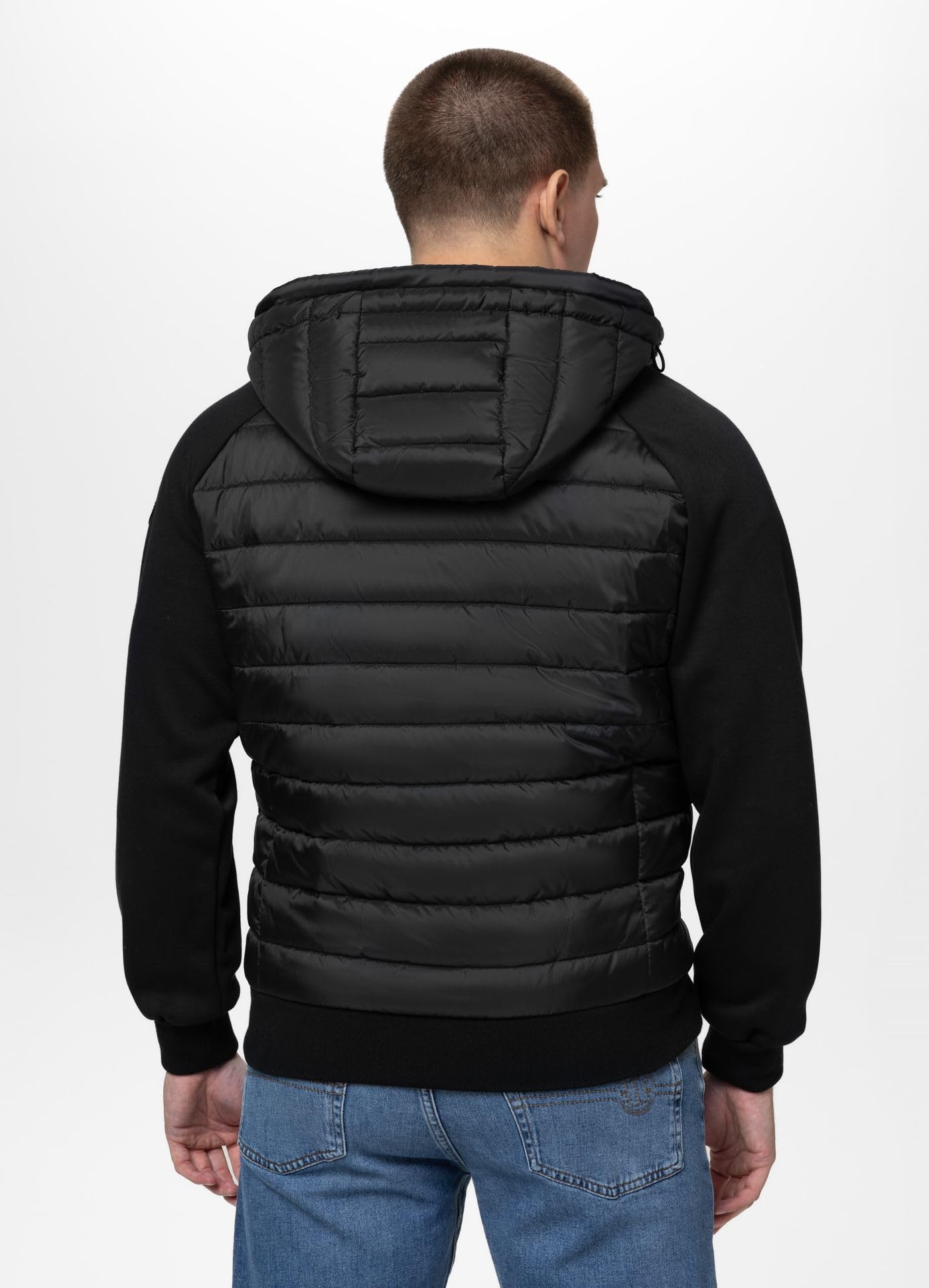PITBULL - Übergangsjacke Herren PALOMAR, Hybridjacke mit Kapuze, Jacke Herren Leicht Gepolstert, Winterjacke Atmungsaktiv, Sportliche Jacket Slim Fit, Leicht Freizeitjacke
