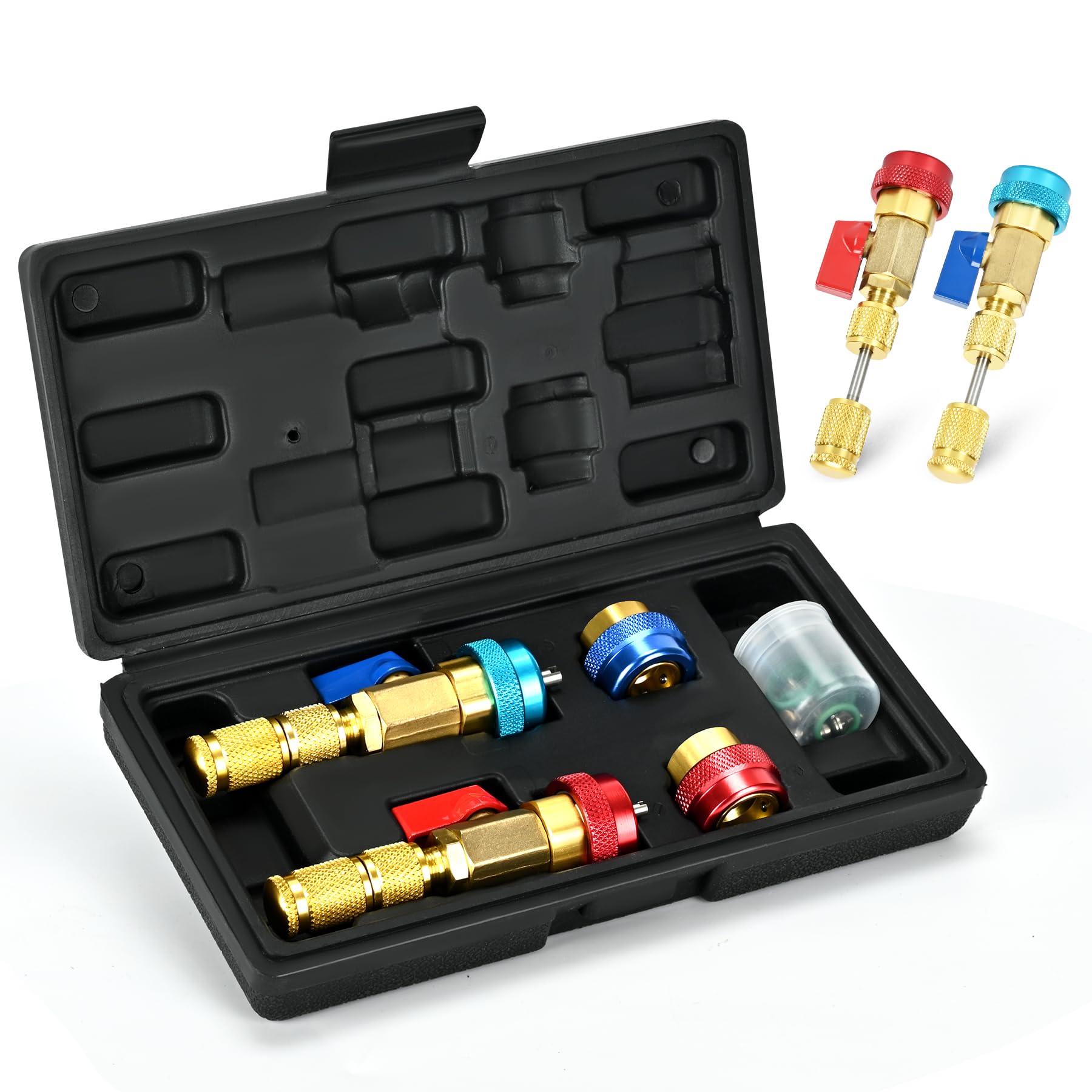 AC Schrader Valve Core Remover Tool Kit, R134a R1234YF R22