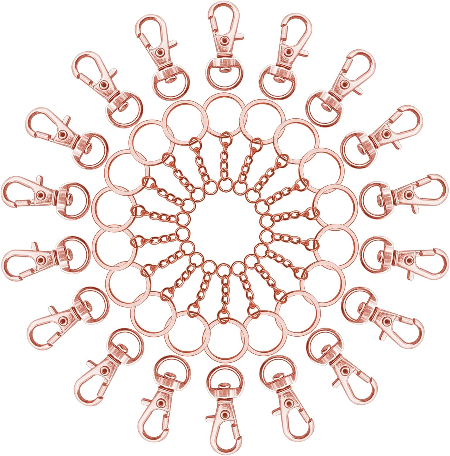 150Pcs Gold Swivel Snap Hook Set,Swivel Clasp Keychain Hook