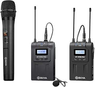 بويا ميكروفون لاسلكي محمول باليد BY-WM8 K4 WHM8 برو وWM8 K1، هايبر كارديويد، أبيض