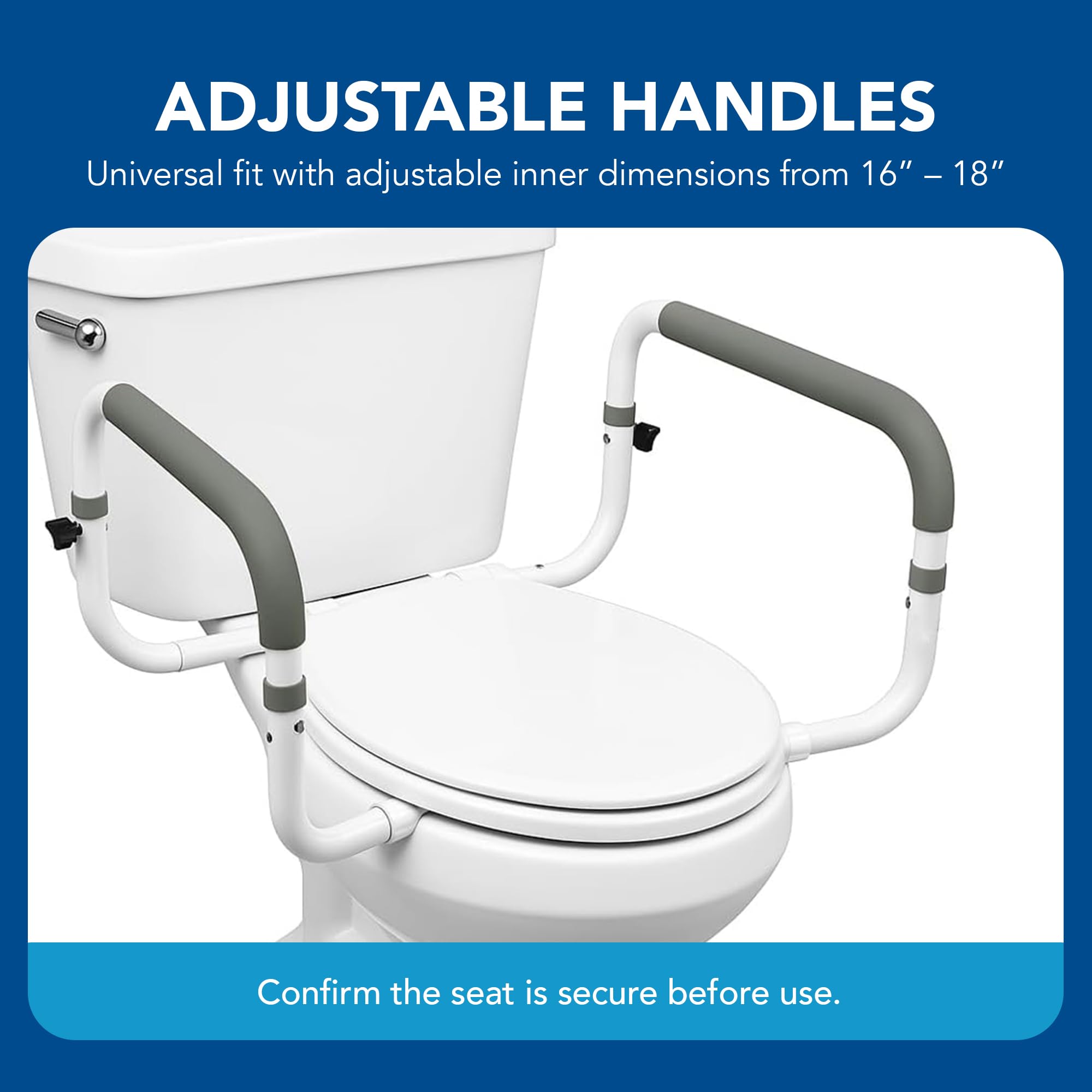 Toilet Safety Frame - Adjustable Grab Rail -3