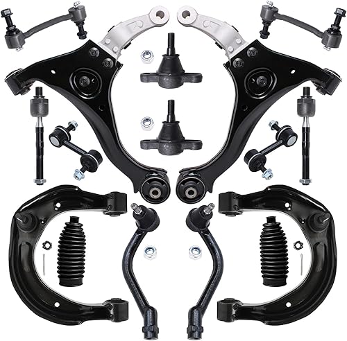 Detroit Axle - Kit de suspensión frontal de 16 piezas para Hyundai Sonata 2006, 2007, 2008, 4 brazos de control, 4 barras de acoplamiento, 2