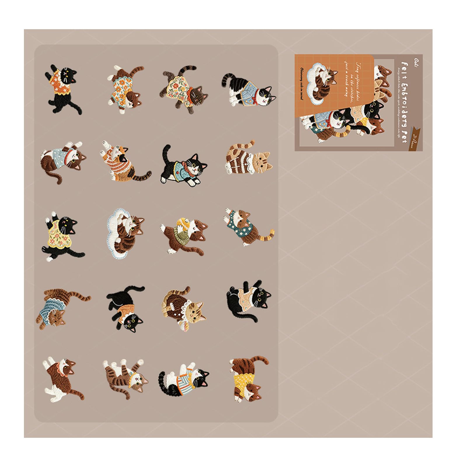 Creative Kitten Stickers Bulk 20pcs Stick Decoration, Perfect for Kids Classroom Decoration, Puppy Theme, Adorable Haunted Kitten Theme Stickers, School Puppy Safe Removable Wall Decals