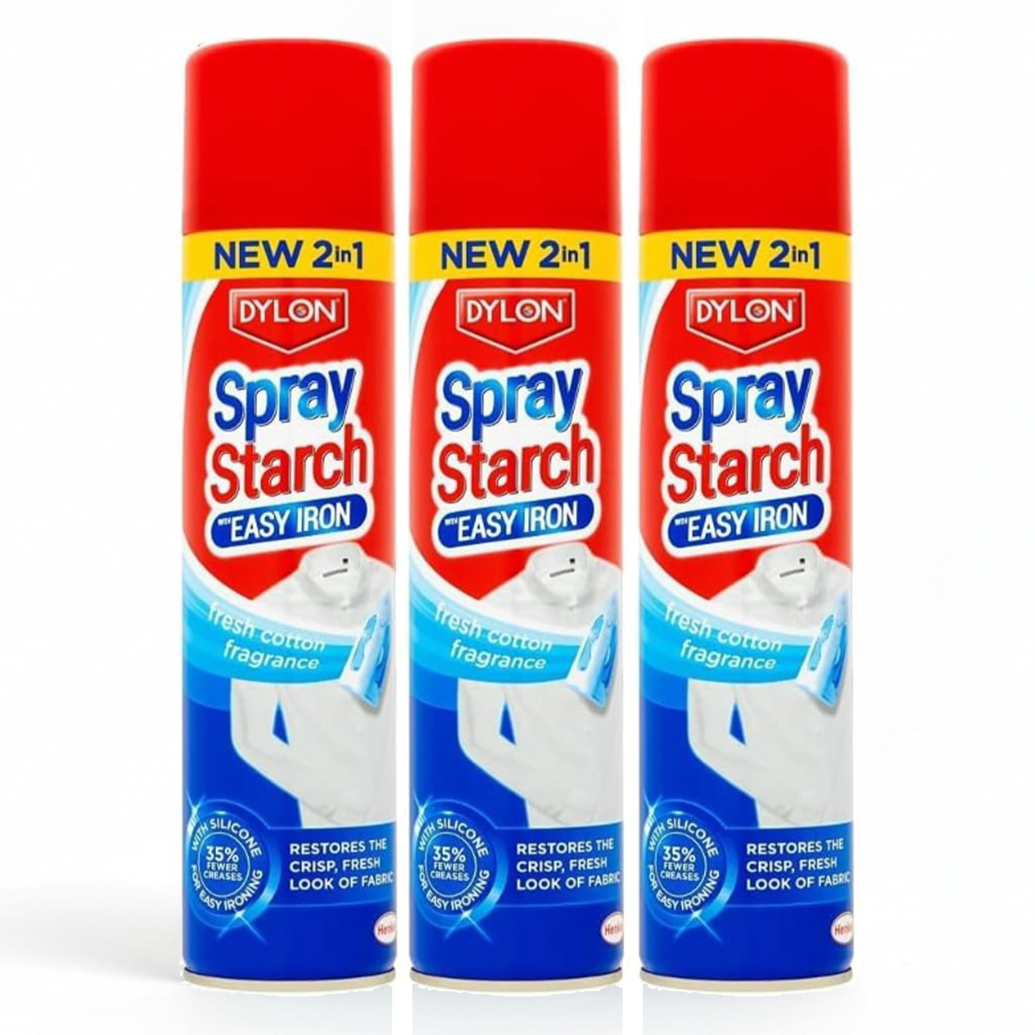 APISHED Starch Spray for Ironing, 2 in 1 3x300ml – Easy Iron Laundry Spray, Crisp Fresh Clothes, Strengthens Fabrics, Reduces Creases, Restores Shape & Adds Long-Lasting Freshness