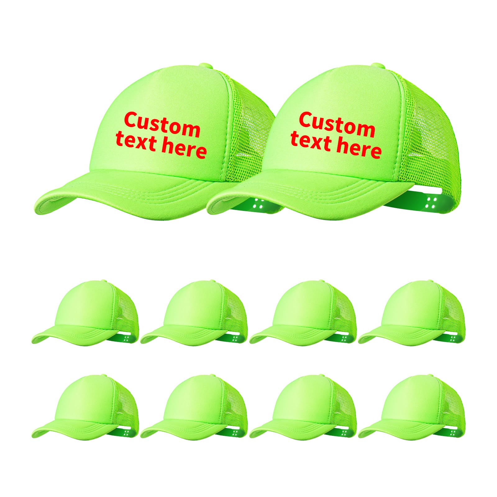 TZYZZQH 10 Pack of Blank Trucker Hat Bulk Men and Women Hats Bulk DIY Graffiti Mesh Hat Hot Stamping Hats