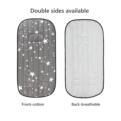 Miniatura 9 de Forro de asiento de cochecito de bebé, tapete universal transpirable para asiento de cochecito de bebé, almohadilla de algodón grueso para cochecito