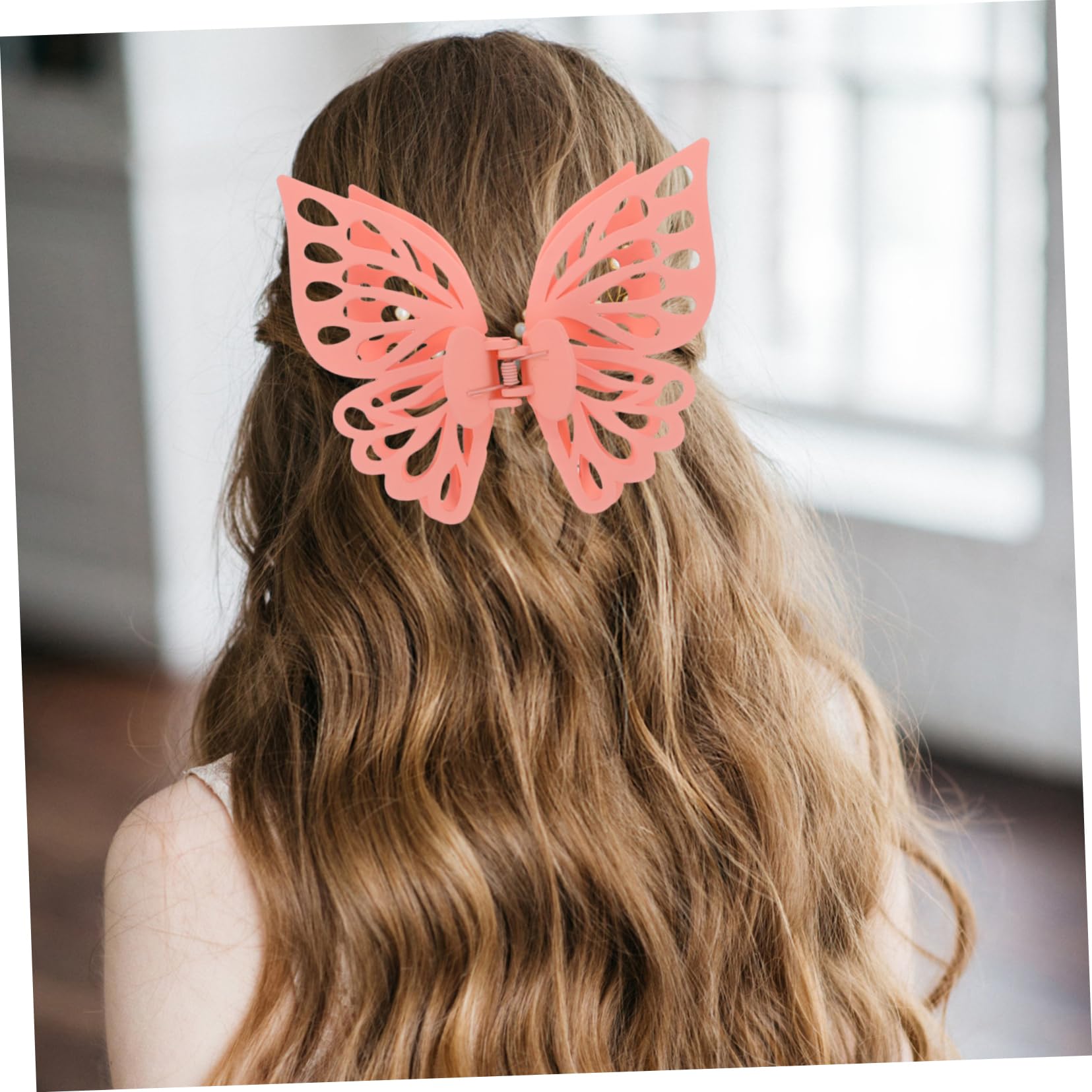 Homoyoyo Große Schmetterlings Haarspangen 8 Stück-pack Zufällige Farbe aus Ps und Abs Rutschfeste Haarklammern für Damen für Dickes und Feines Haar für Alltag und Fotos