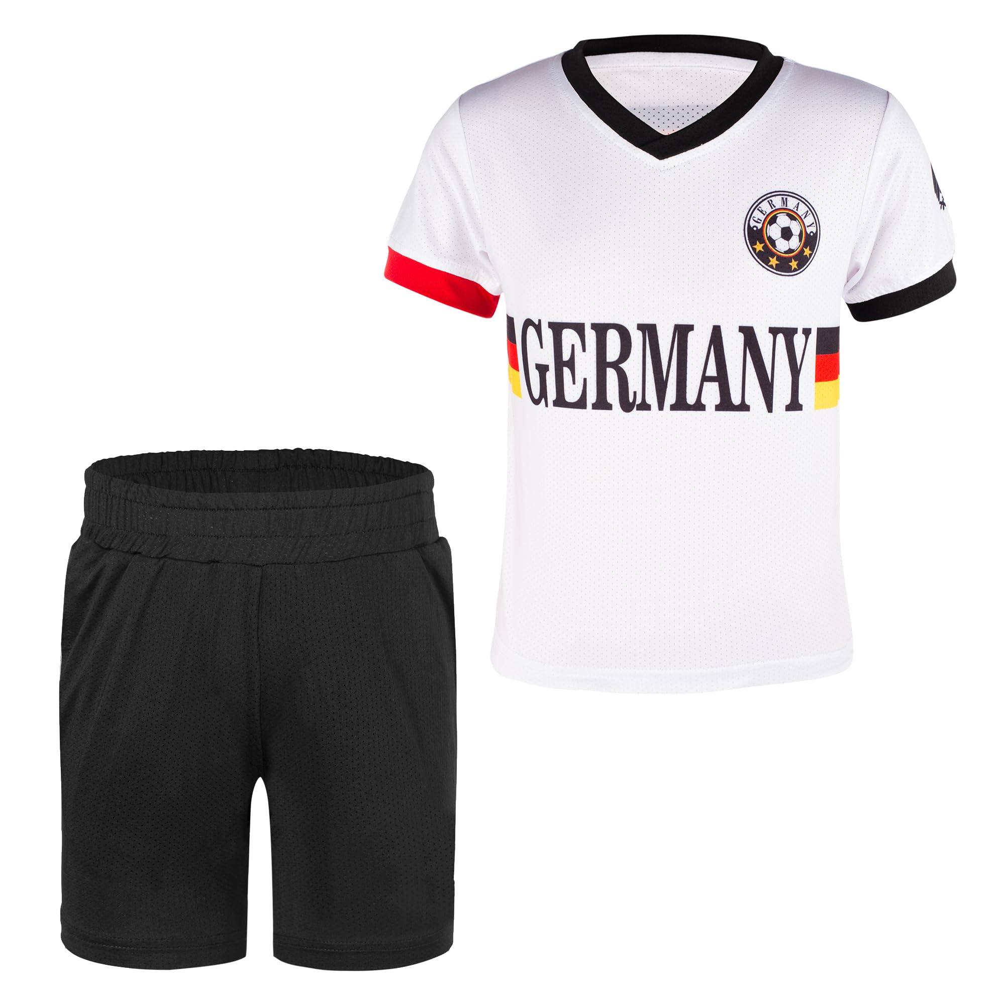 Cnins Kids Soccer Jersey Kit for Boys & Girls - Soccer Football Training | Unisex Sports Fan Clothing for Toddlers,Kids,Teens & Youth Age 2-14 Years,Soft & Quick-Dry Fabric,Machine Washable,Outdoor