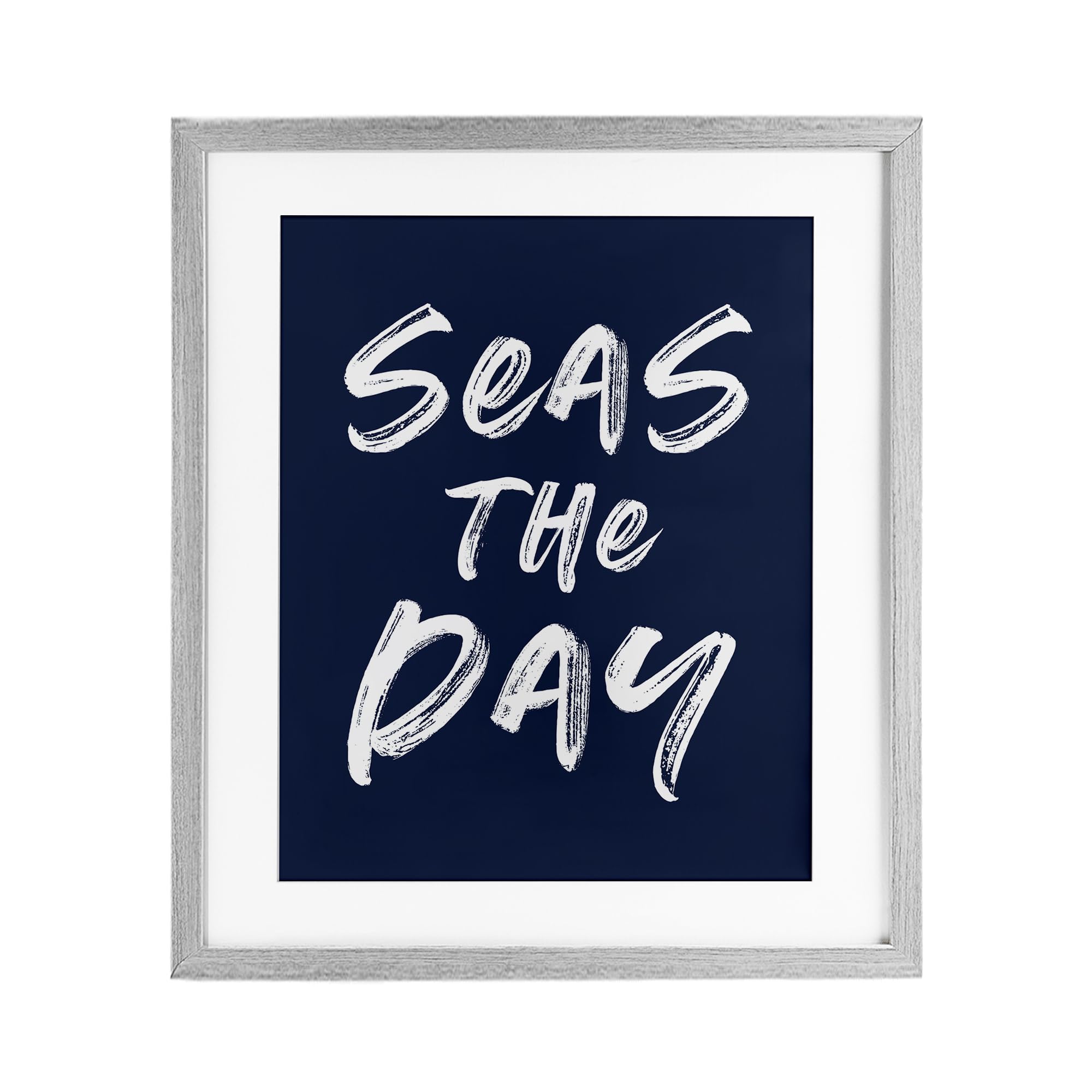 Seas The Day inspiration océan cadre gris sous verre pour une ambiance zen