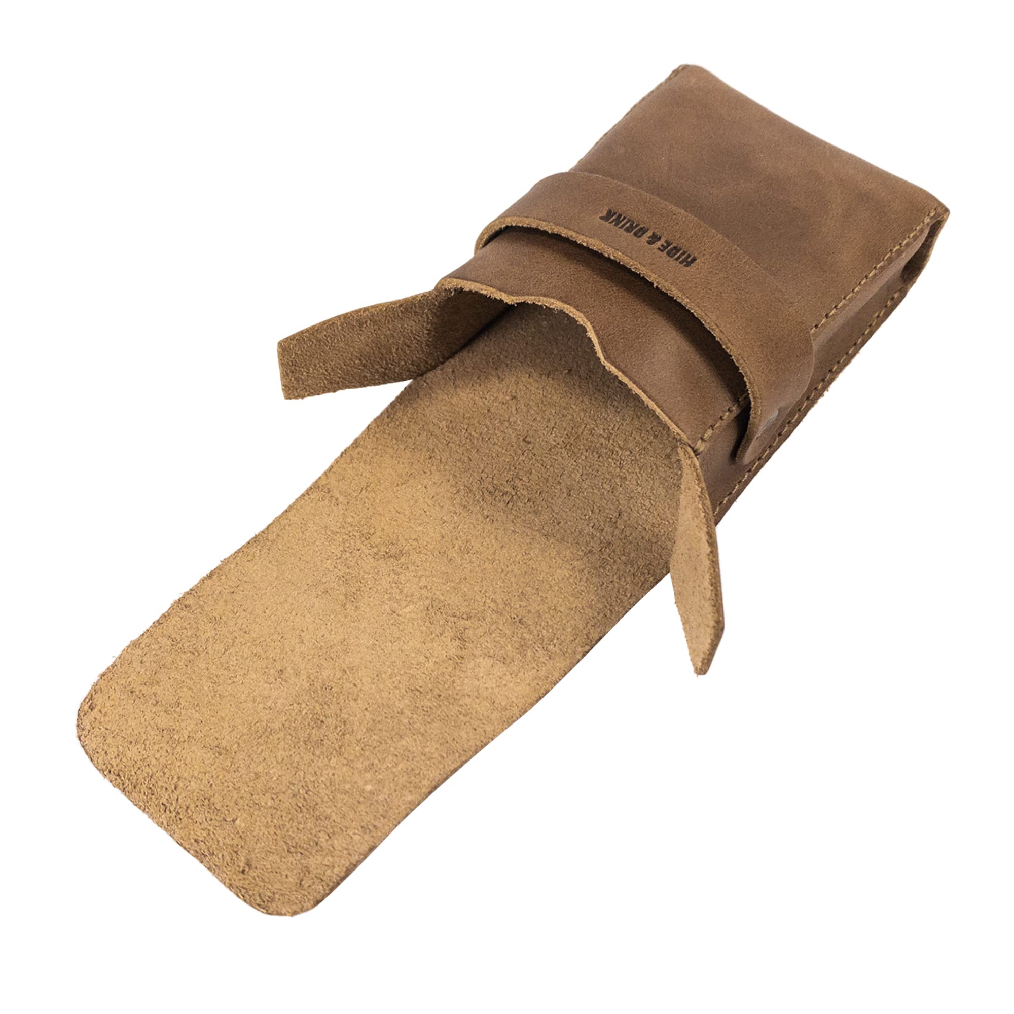 Hide & Drink, Custodia classica per carte da gioco (non incluse), custodia sicura, porta carte da gioco, accessorio da viaggio, in pelle pieno fiore, fatta a mano, mogano single malt