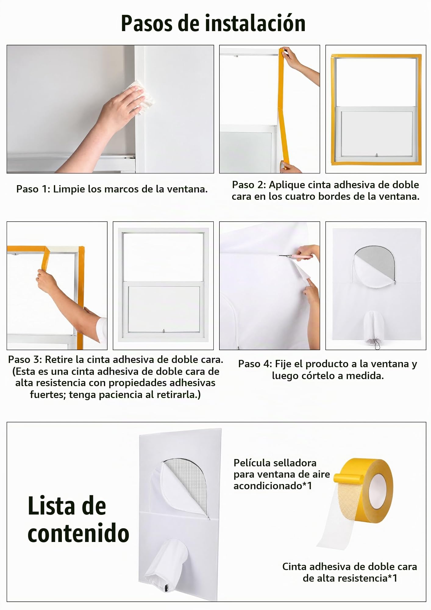 Sello de ventana de aire acondicionado, kit de ventana para aire acondicionado móvil con manguera de escape, kit de parada de aire caliente de tela Oxford 600D con cremallera y pantalla de malla para