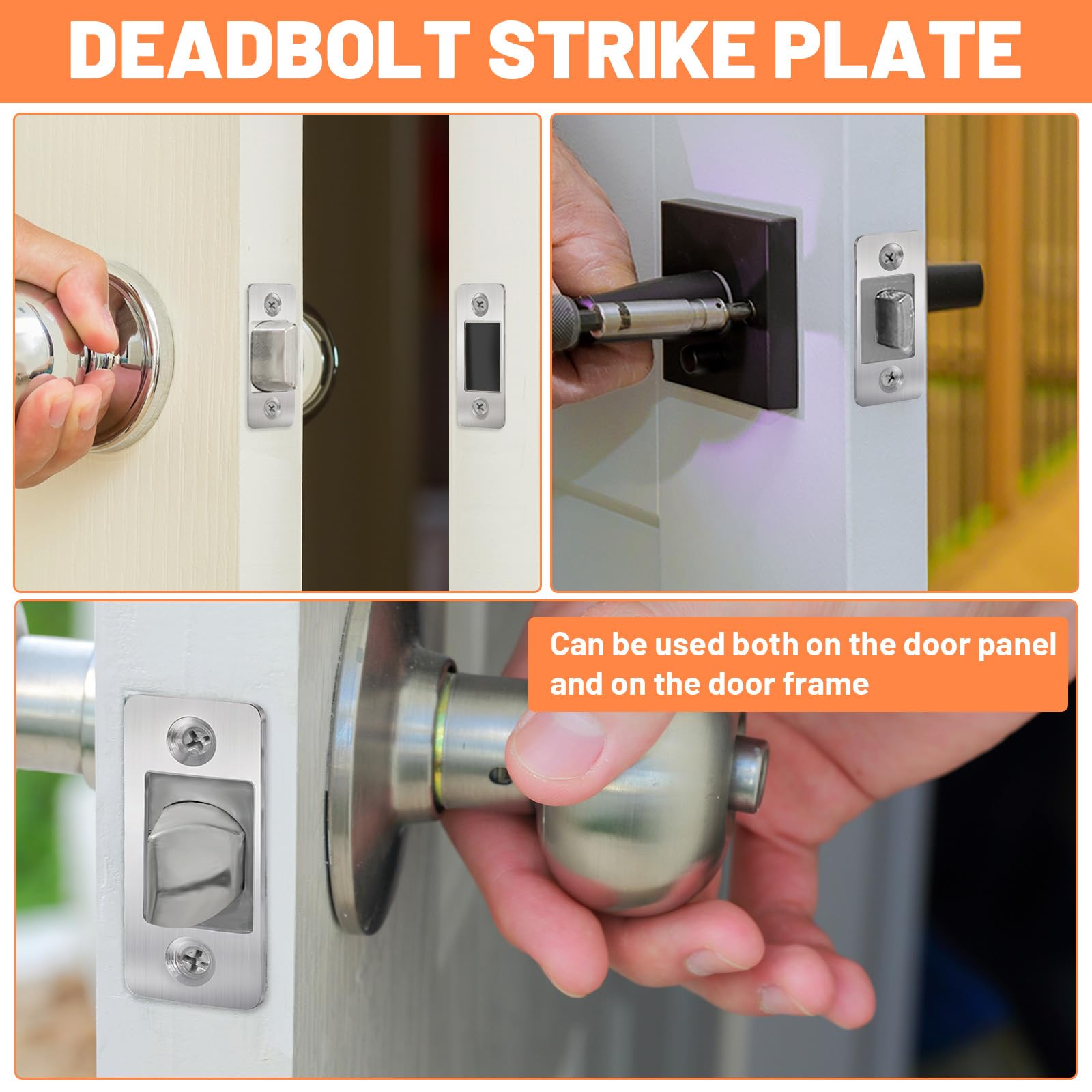 Adjustable Deadbolt Strike Plate