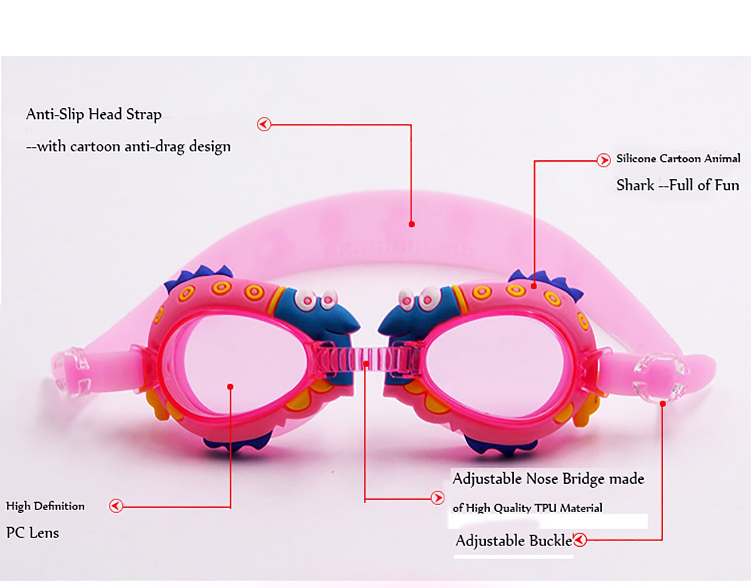 June Sports Lindas gafas de natación para niños, jóvenes, gafas de natación profesionales de triatlón con funda de protección gratuita para niños y adolescentes, múltiples estilos de dibujos animados