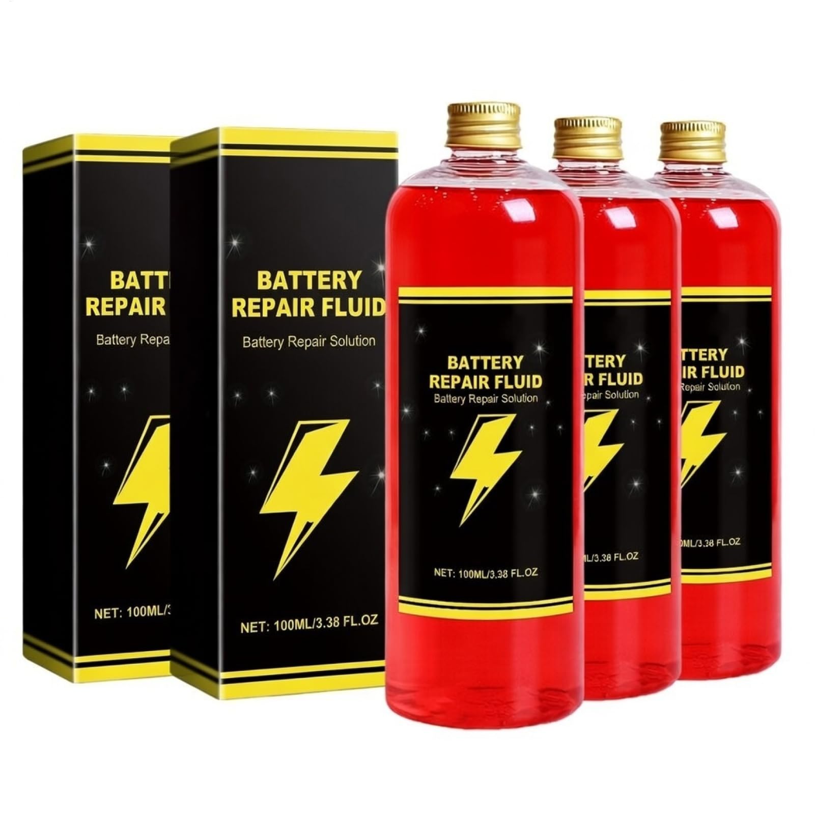 Solución Ácida De Batería - Líquido Reparador De Batería De 100 Ml | Electrolito De Bateríaa Agua Desionizada Destilada Liquide De Réparation De Batterie Pour Batterie