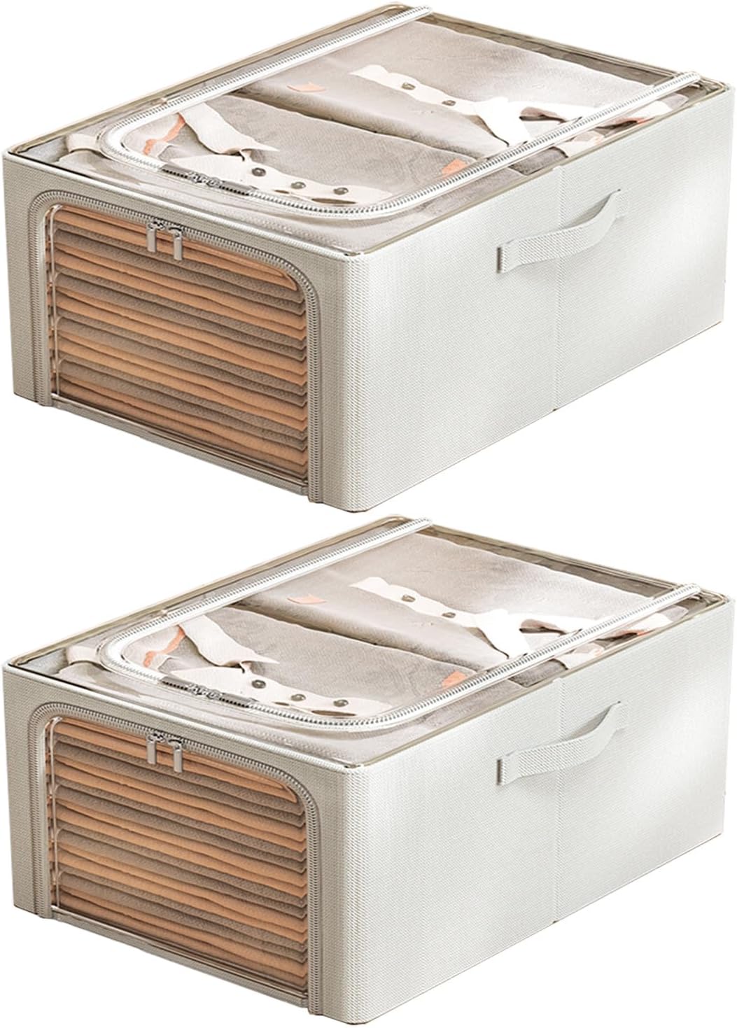 Under Bed Storage Bags, Large Capacity Clothes Storage Bins, Under bed Shoes Storage Organizer Containers, Foldable Bed