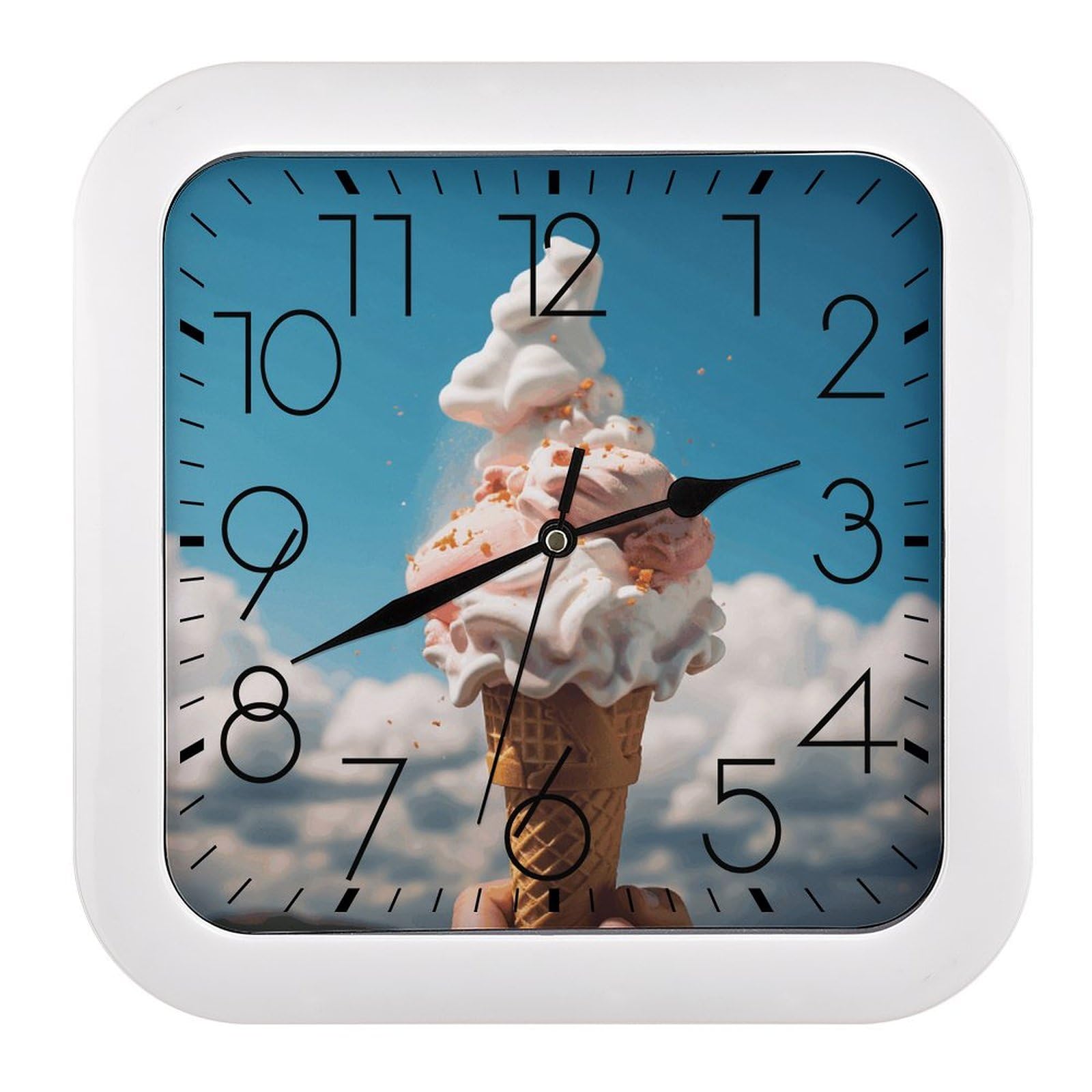 Horloge vintage rétro nuageuse pour une ambiance de cuisine chaleureuse