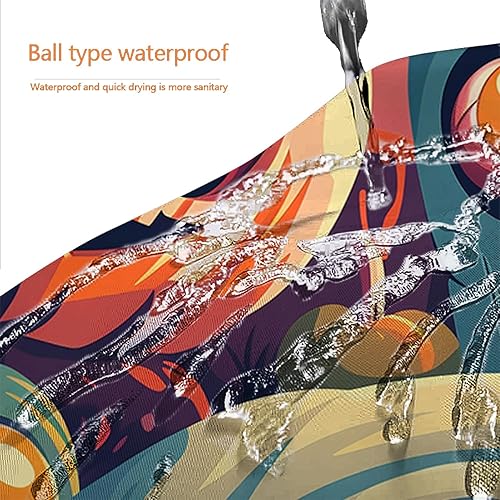 Miniatura 6 de Juego de 4 piezas de cortina de ducha de baño de Halloween con alfombra, cubierta de tapa de inodoro y tapete de baño, murciélagos de dibujos