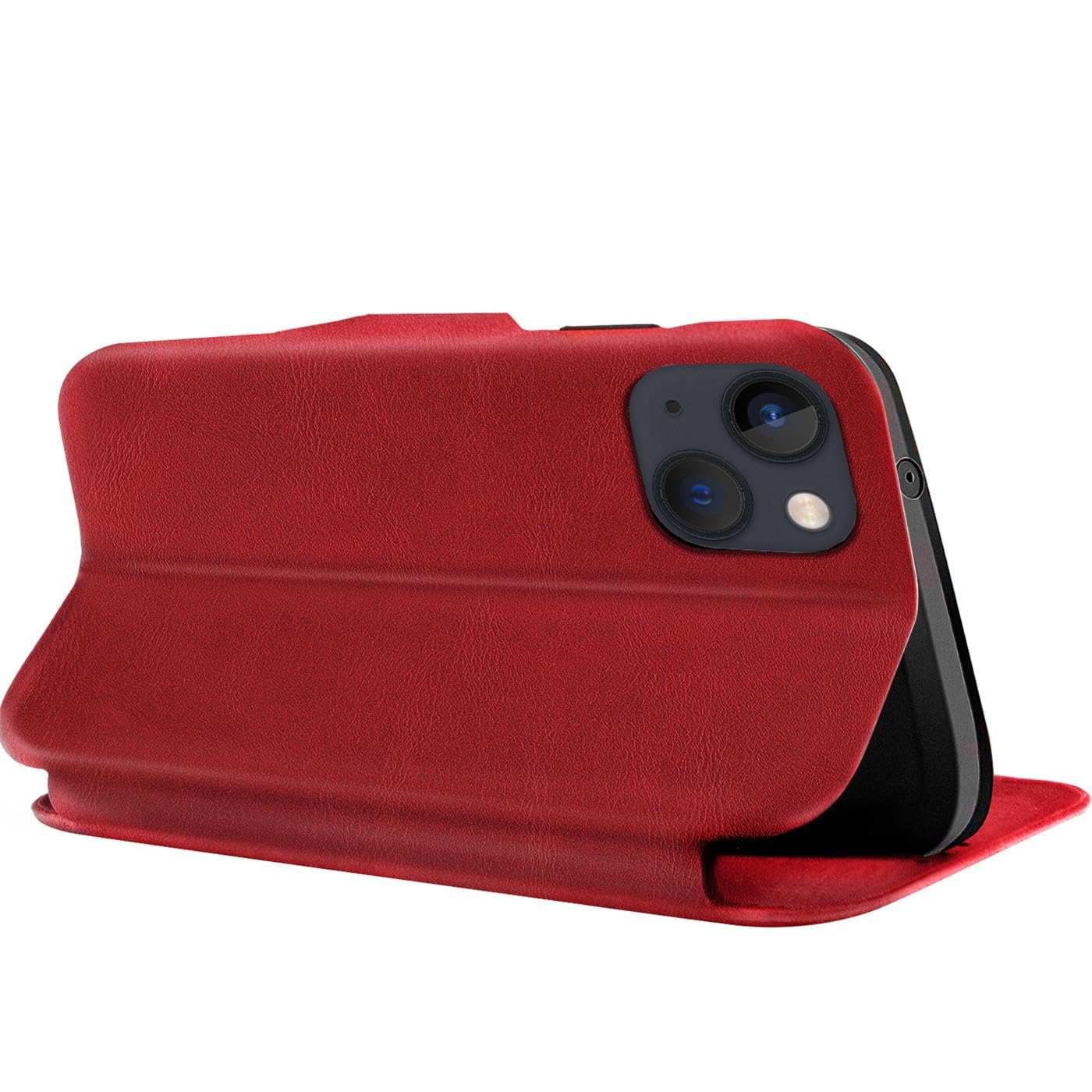 Verco Case per Apple iPhone 13 Mini Custodia, Cover a Libro Pelle PU per iPhone 13 Mini Custodia Premio Booklet Protettiva, Blu