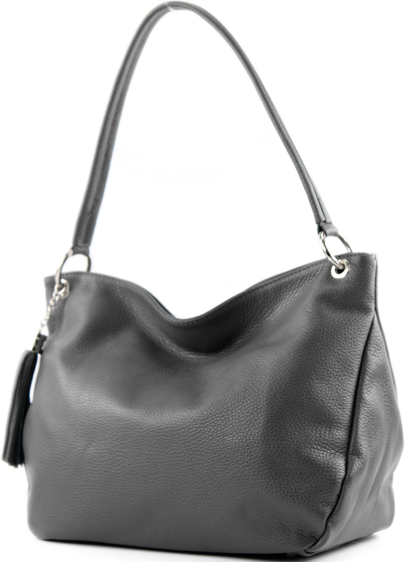 modamoda deT154 Italian Leather Shoulder Bag