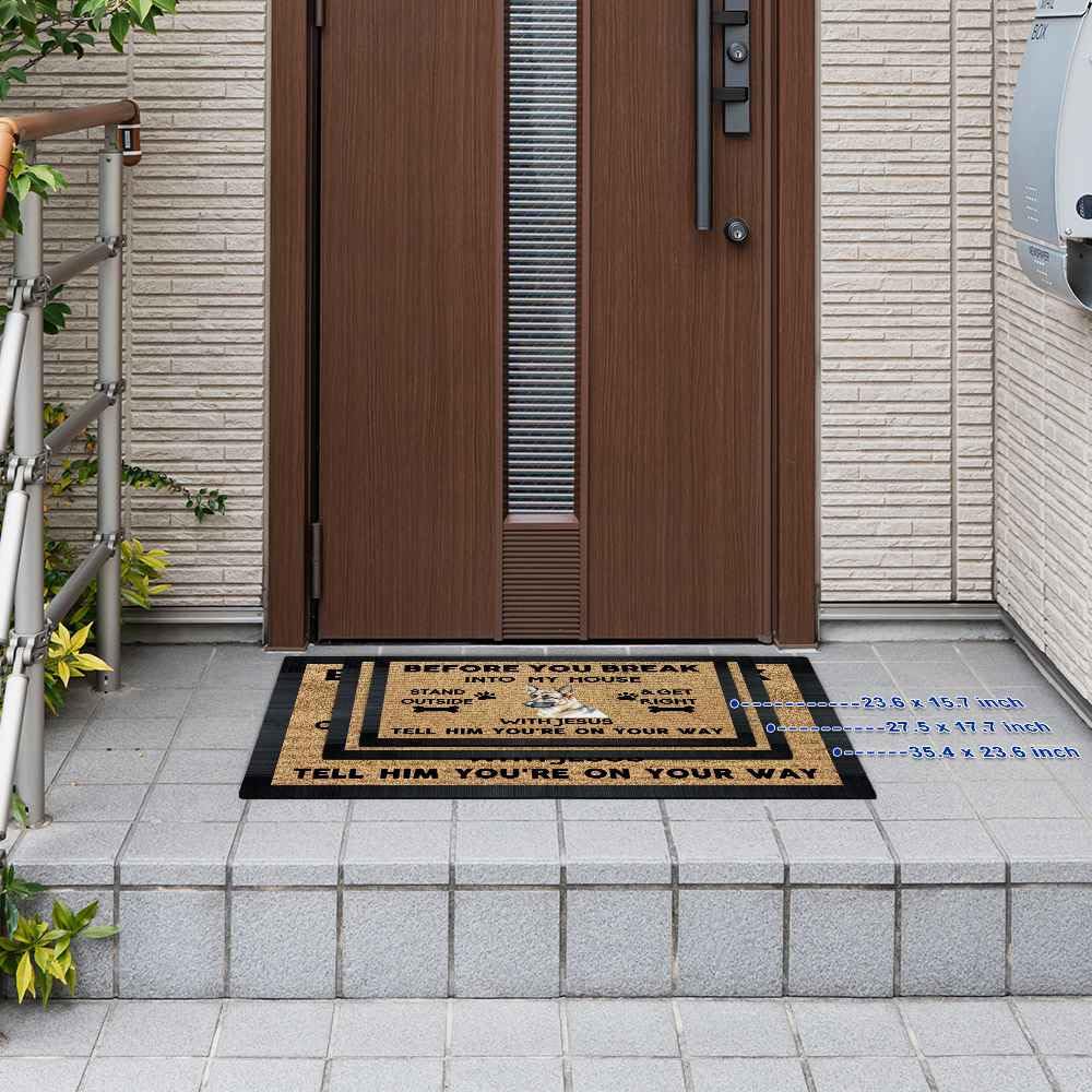 Felpudo de pastor alemán, divertido tapete de bienvenida para el suelo, entrada, puerta delantera, 89,9 x 59,9 cm