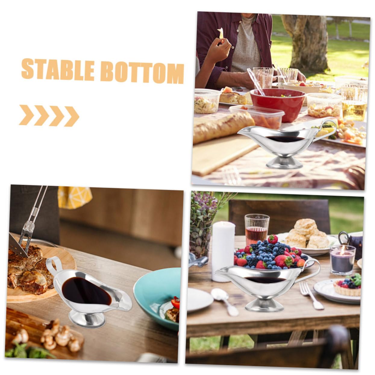 CHILDWEET 4 Pcs Juice Boat Gravy Bowl Sauce Cup Spout Seasoning Jar Puking Cat Gravy Boat Condiment Gravy Boat with Ladle Pot Oven Gravy Container Milk Gravy Boats 201 Stainless Steel Silver