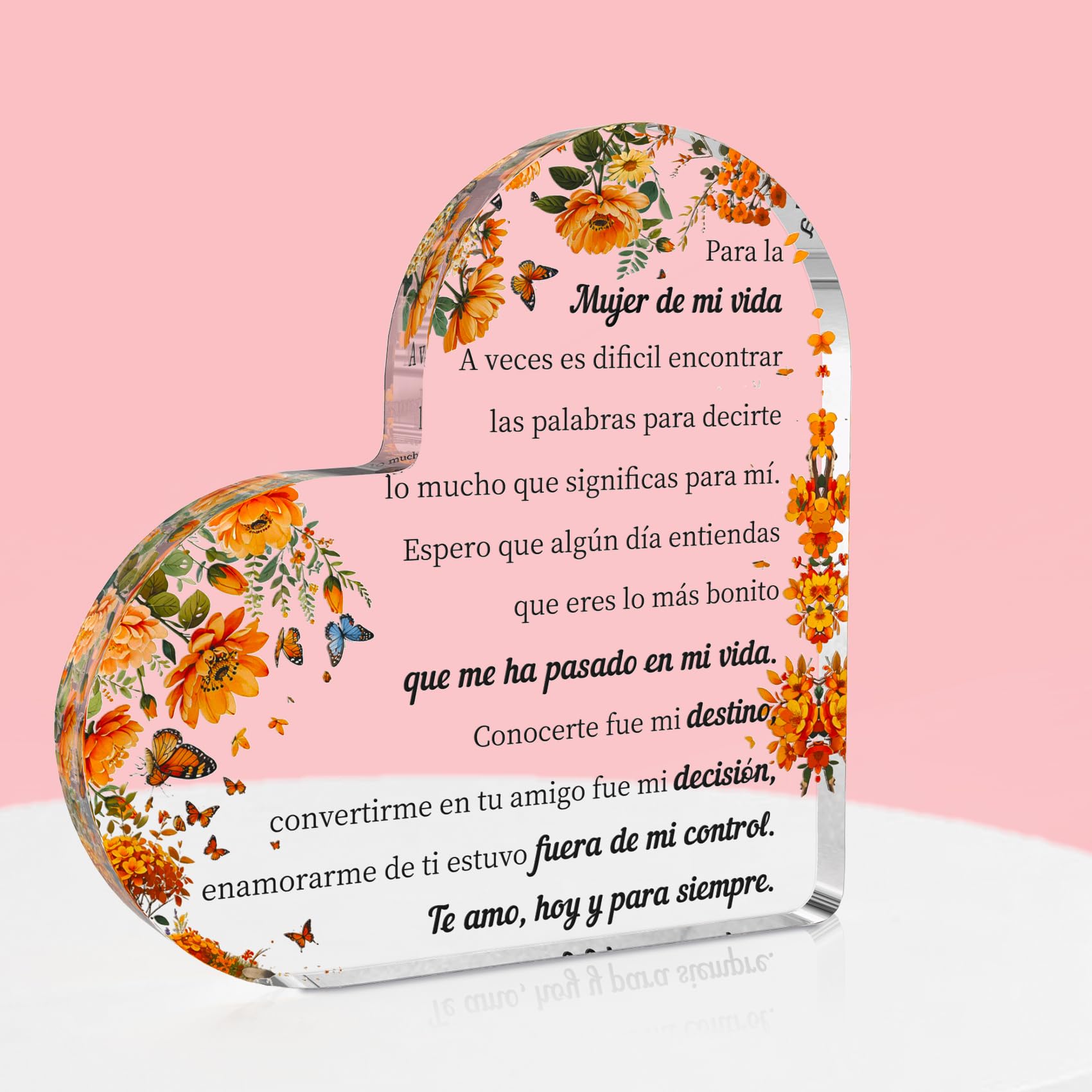 Regalos para Novia, Regalo Novia Navidad, Placa Acrílica, Regalos Aniversario Pareja Regalo San Valentin Mujer Regalos Pareja Regalos para Parejas Originales Regalo para Novia Regalo Cumpleaños Mujer