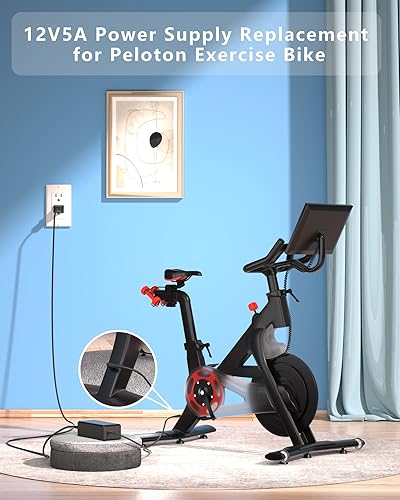 Miniatura 2 de VHBW Compatible con cable de alimentación Peloton de repuesto para cable de alimentación Peloton Bike Cable de repuesto de 12 V 4.17 A bicicleta