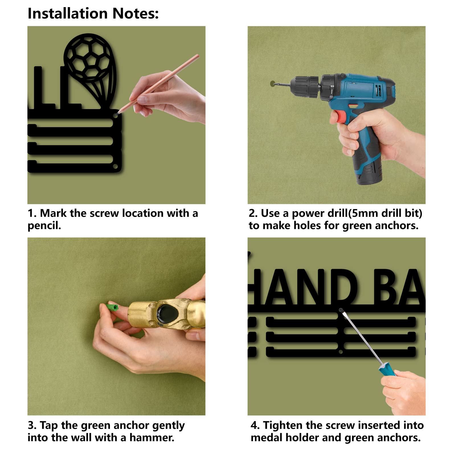 CREATCABIN Rugby Médaille Cintre Présentoir Sport Médaille