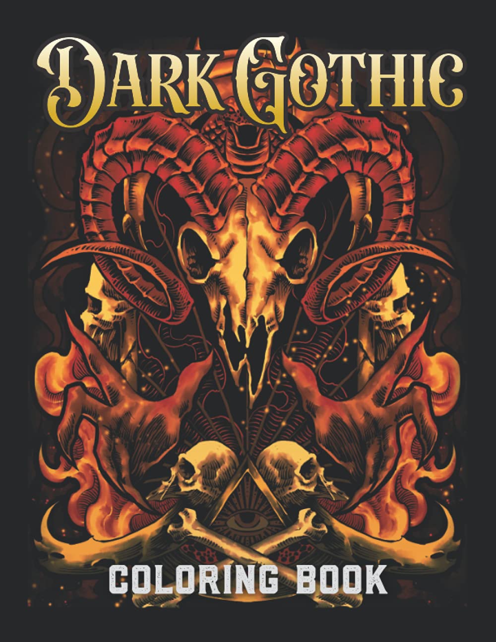 Dark Gothic Coloring Book: Spooky Horror Fantasy Coloring Book for Adults