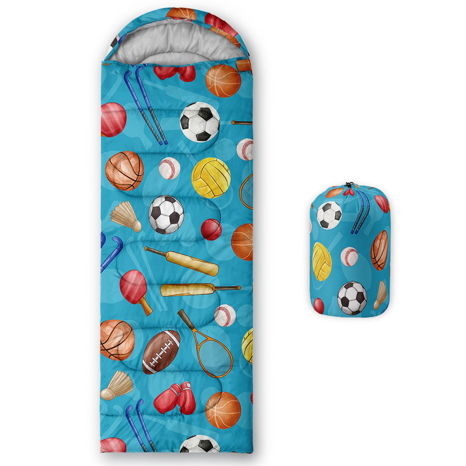 QOOMO Ball Flower Camping Sleeping Bags,3 Season Warm &amp; Cool Weather,Lightweight,Waterproof Sleeping Bags for Adults &amp; Kids,Traveling,and Outdoors,Camping Gear Equipment