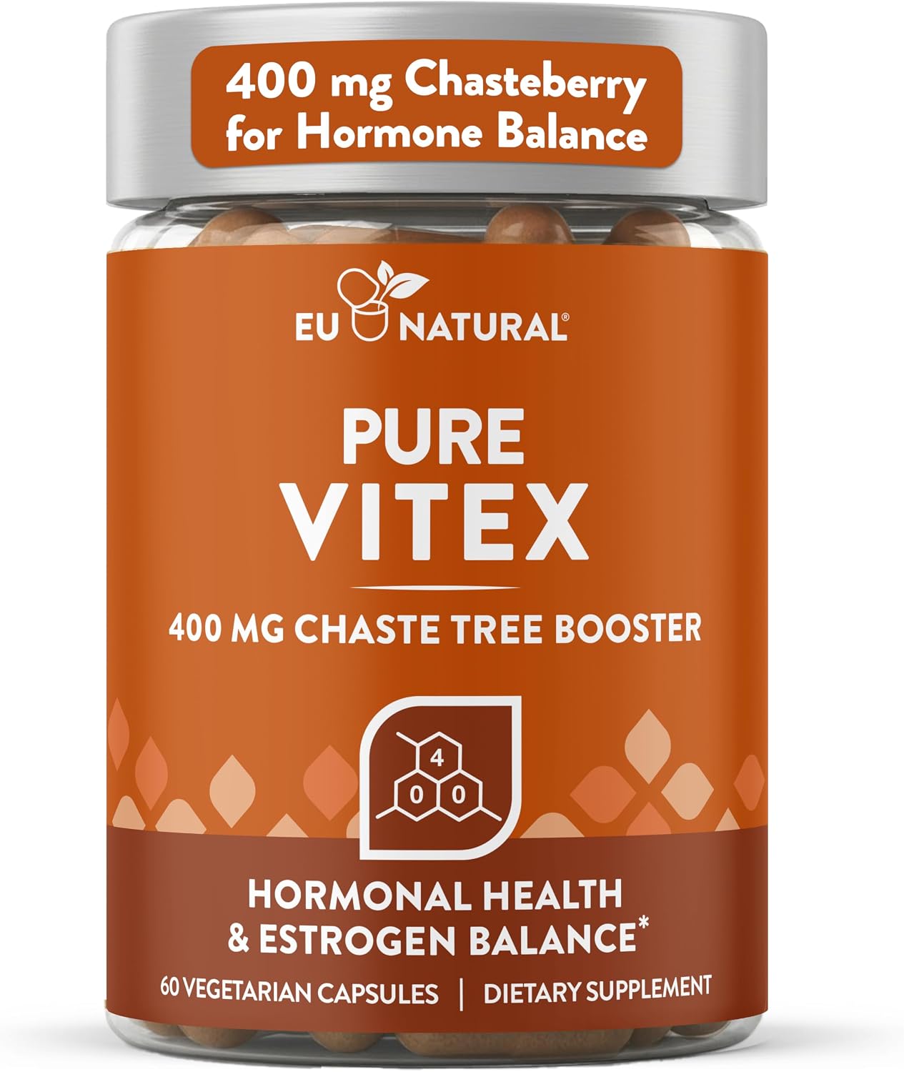 Vitex Chasteberry 400mg - Women's Hormone & Cycle Support, 60 Capsules | Full-spectrum & standardized Vitex helps support hormone balance, healthy menstrual cycles & PMS comfort