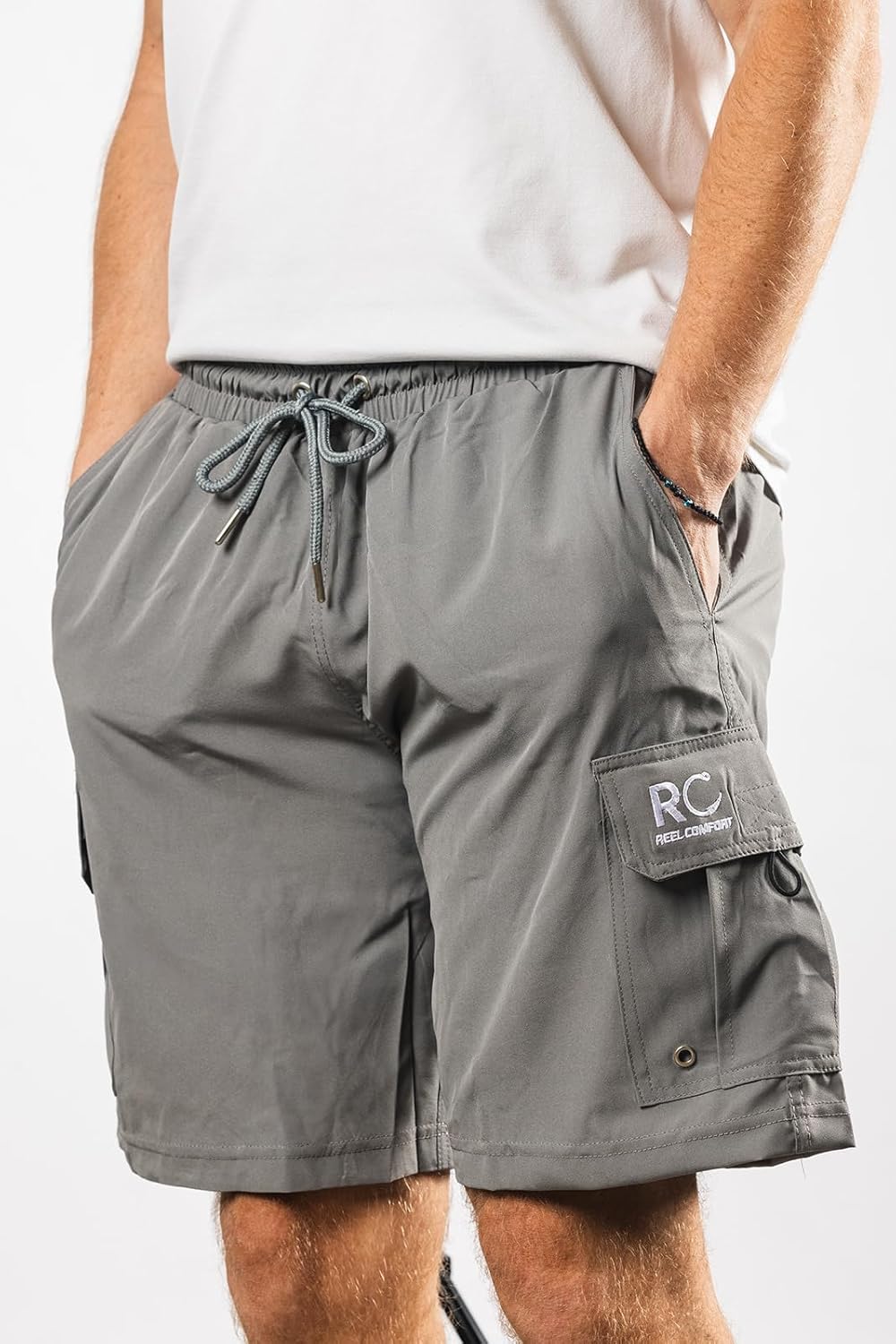 Men’s Padded Fishing Shorts – Patented Removable Thigh & Groin Pads, Quick-Dry Fabric, Stretch Waist, Anti-Chafe Comfort