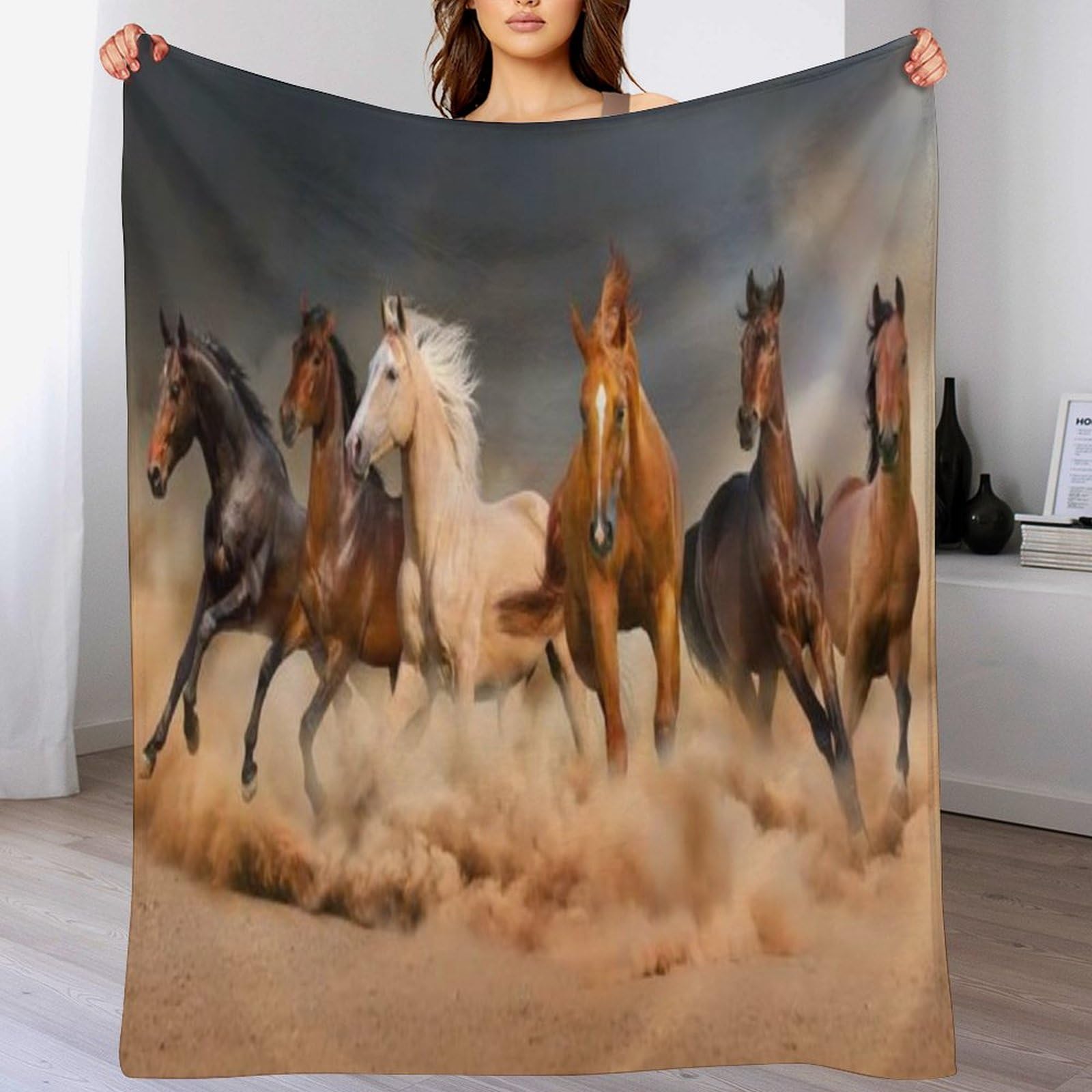 Couverture cheval flannel douce, une idée de cadeau parfaite pour vos proches