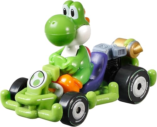 DieCast Hotwheels Mario Kart Green Yoshi - Marco de tubo escala 164
