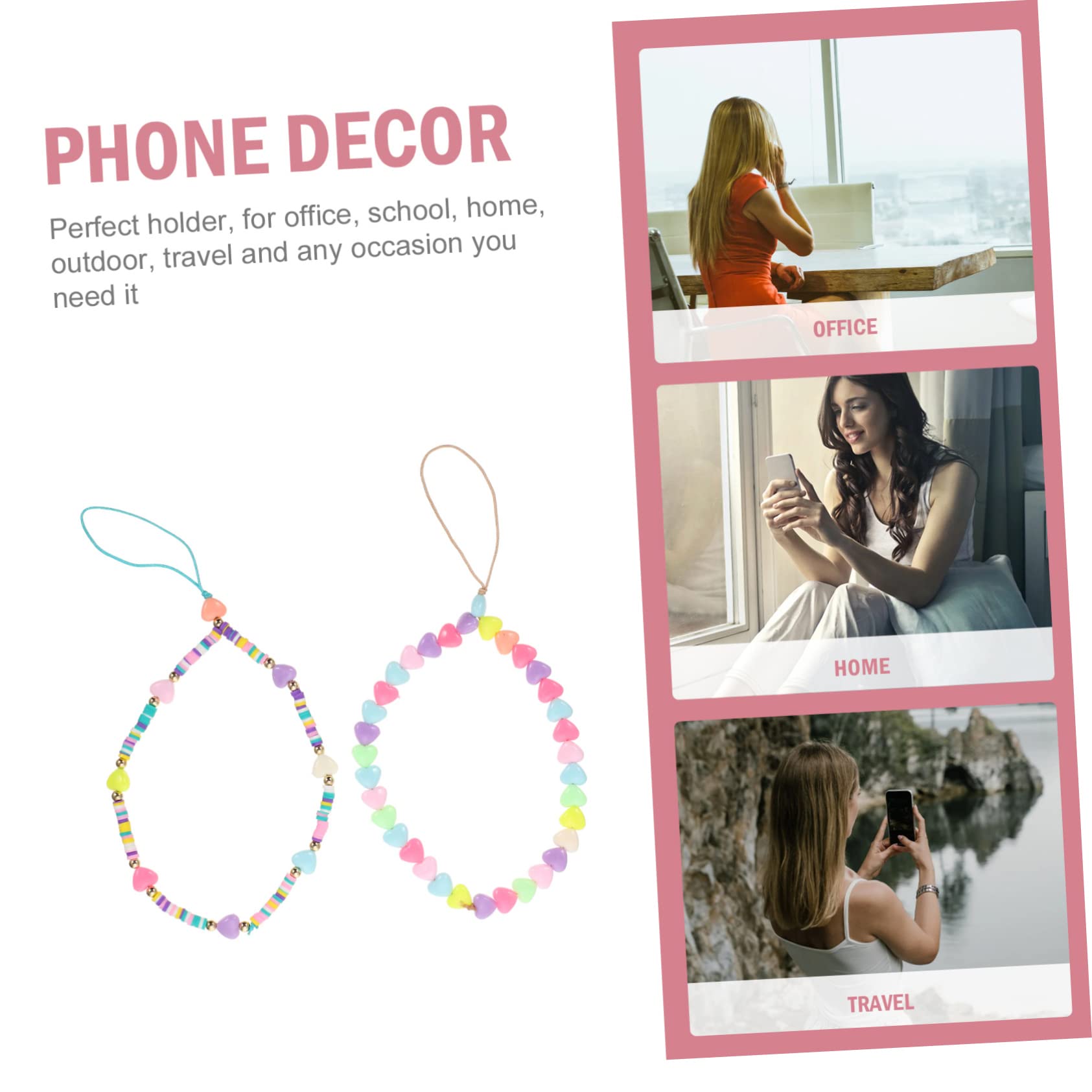 Gatuida 4 Piezas Cadena De Teléfono Móvil Cordón De Muñeca Para Llaves Encanto Del Teléfono Cordón De Llave Colgante De Teléfono Correa Colgante De Teléfono De Teléfono Con