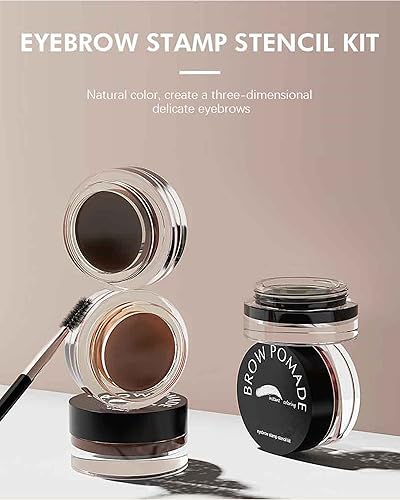 Miniatura 8 de Kit de sellos de cejas y plantillas para cejas, 16 en 1, impermeable, para sellar cejas, pegamento de cera con herramienta para cejas, relleno de