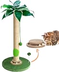 Fantasreen Poste d'échafaudage pour chats d'intérieur 30 Grossiste de chat carré inches avec jeu de trackball interactif en bois d'hamac pour chaton et adultes