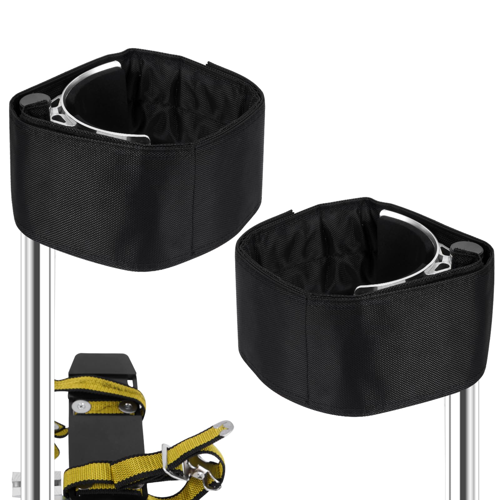 Buhobha Drywall Stilt Straps (1 Pair) - Heavy Duty Leg Straps with Cushioned Foam Comfort, Adjustable Hook & Loop Fastener for Reliable Fit,