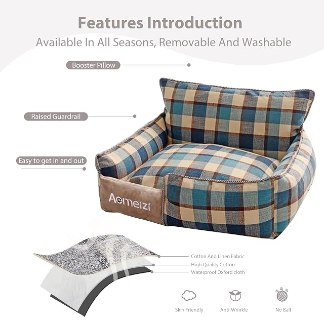 Foto 4 de 6 de PETCUTE Cama Perro Grandes,Camas para Perros con Funda Desenfundable y Lavable,Sofá Camas para Mascotas…