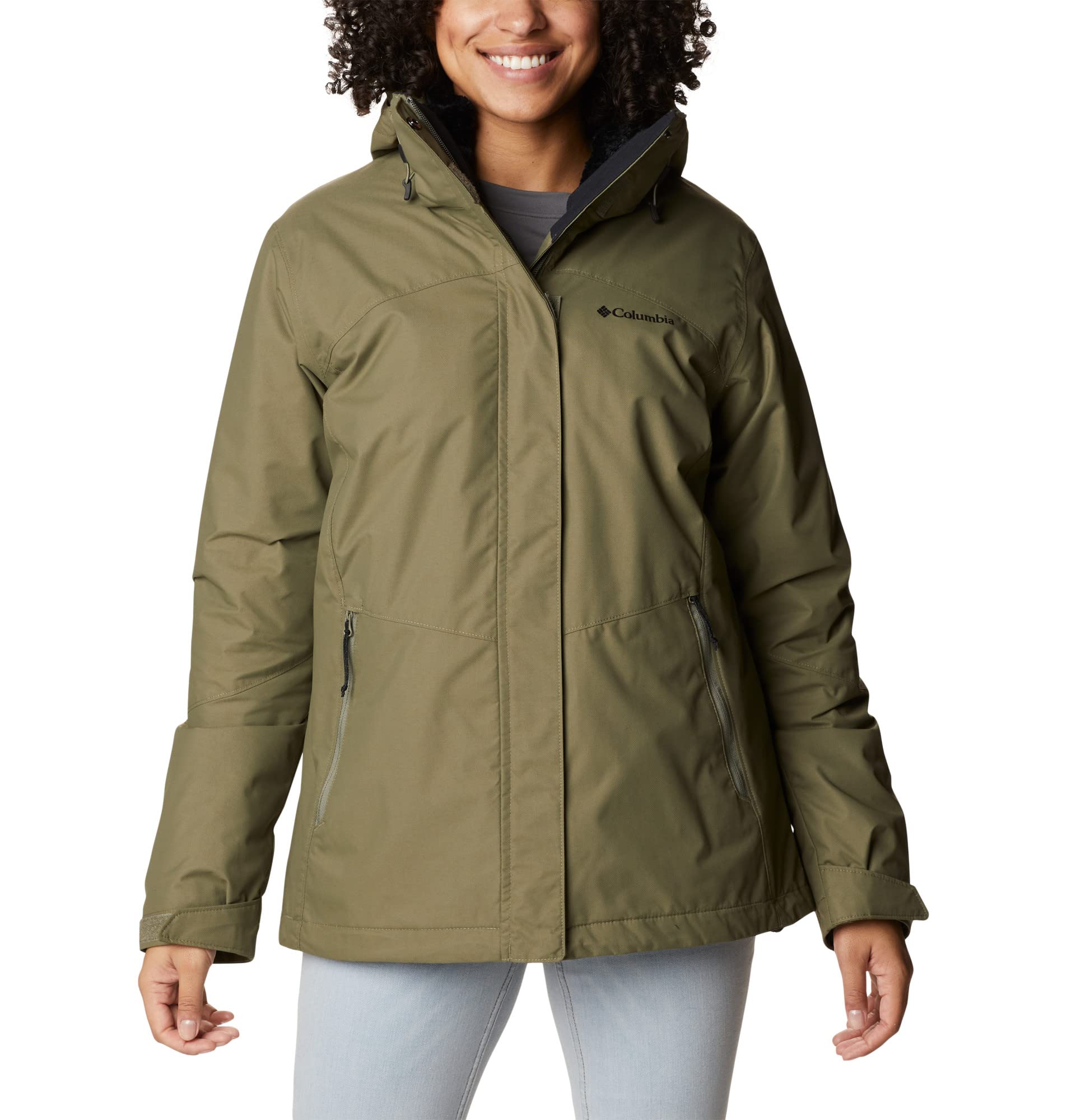 Columbia Bugaboo Fleece Interchange Jacket, Veste 3 En 1 Interchange Femme, Stone Green, Taille XS