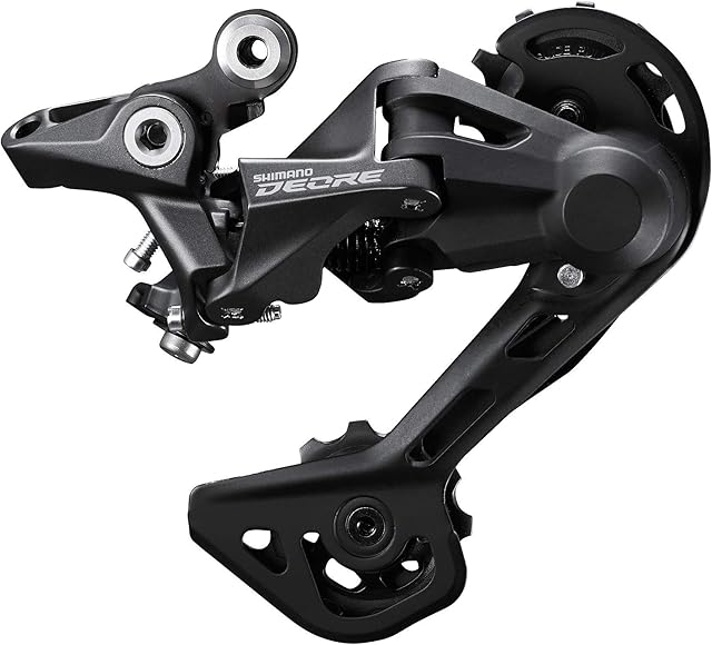 SHIMANO Deore Deore M4120 rear derailleur, 10/11-speed, Shadow design, SGS long cage, Black