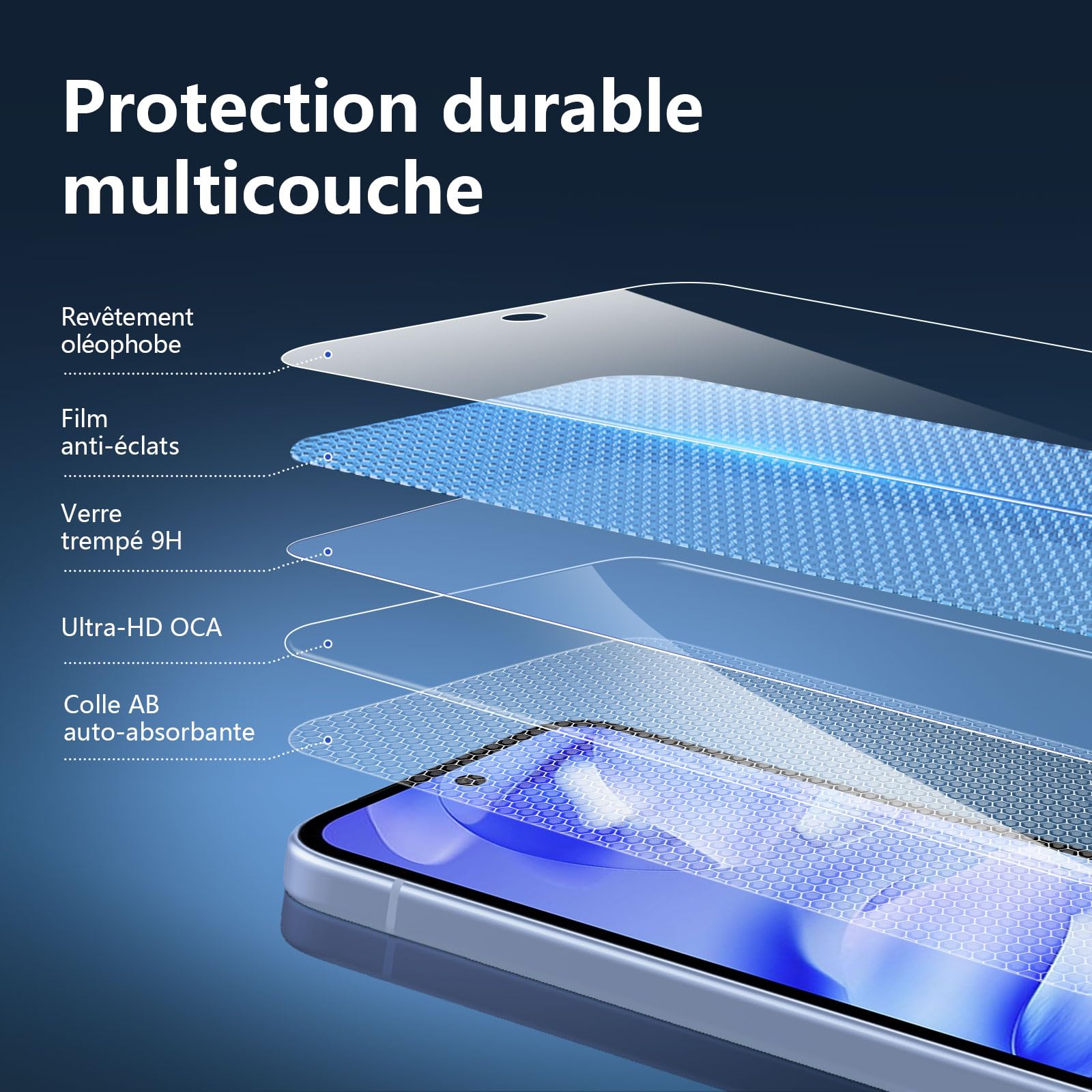 NEW'C Verre Trempé pour Google Pixel 9a Lot de 3, Dureté 9H, Ultra Résistant